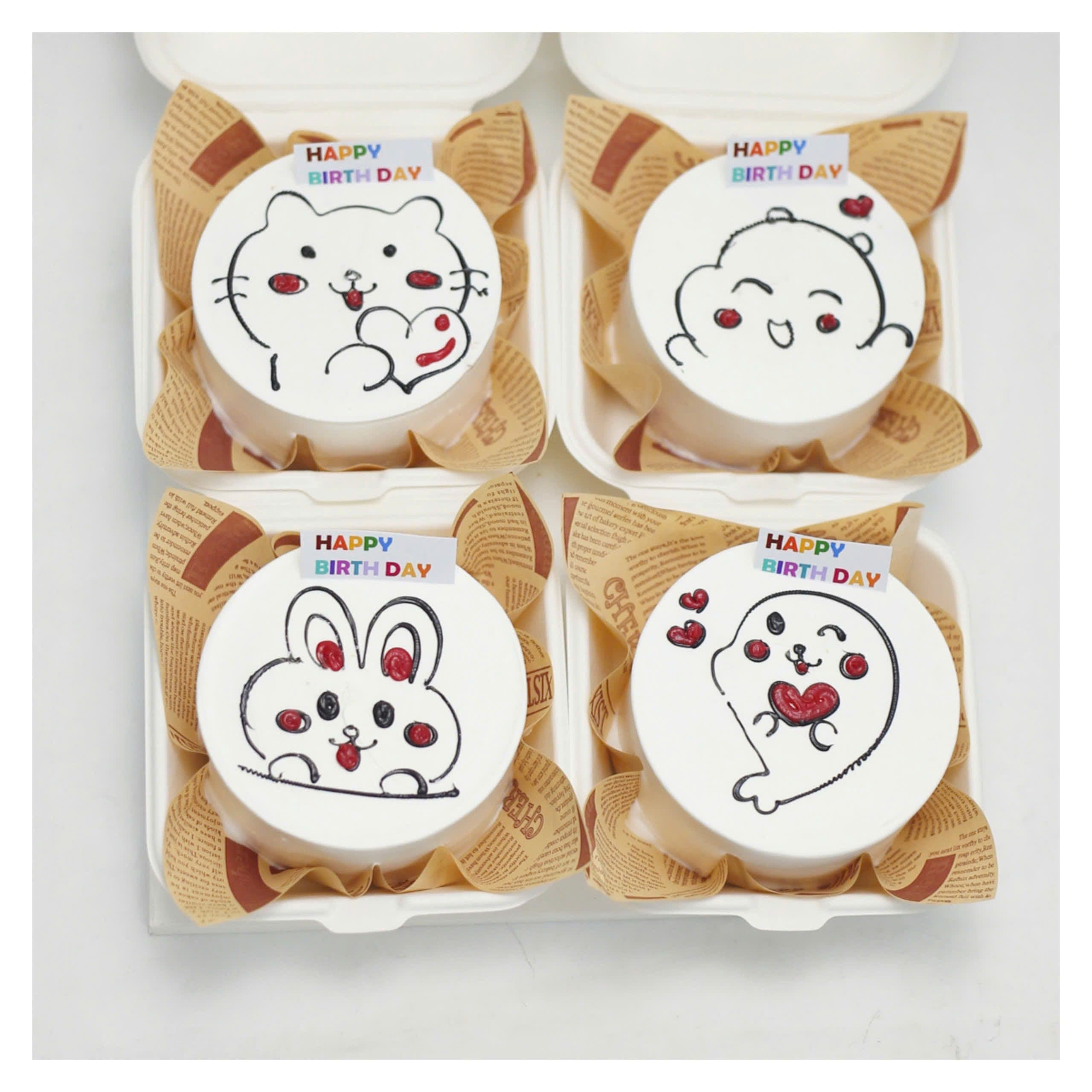 Bánh vẽ thú cưng mini