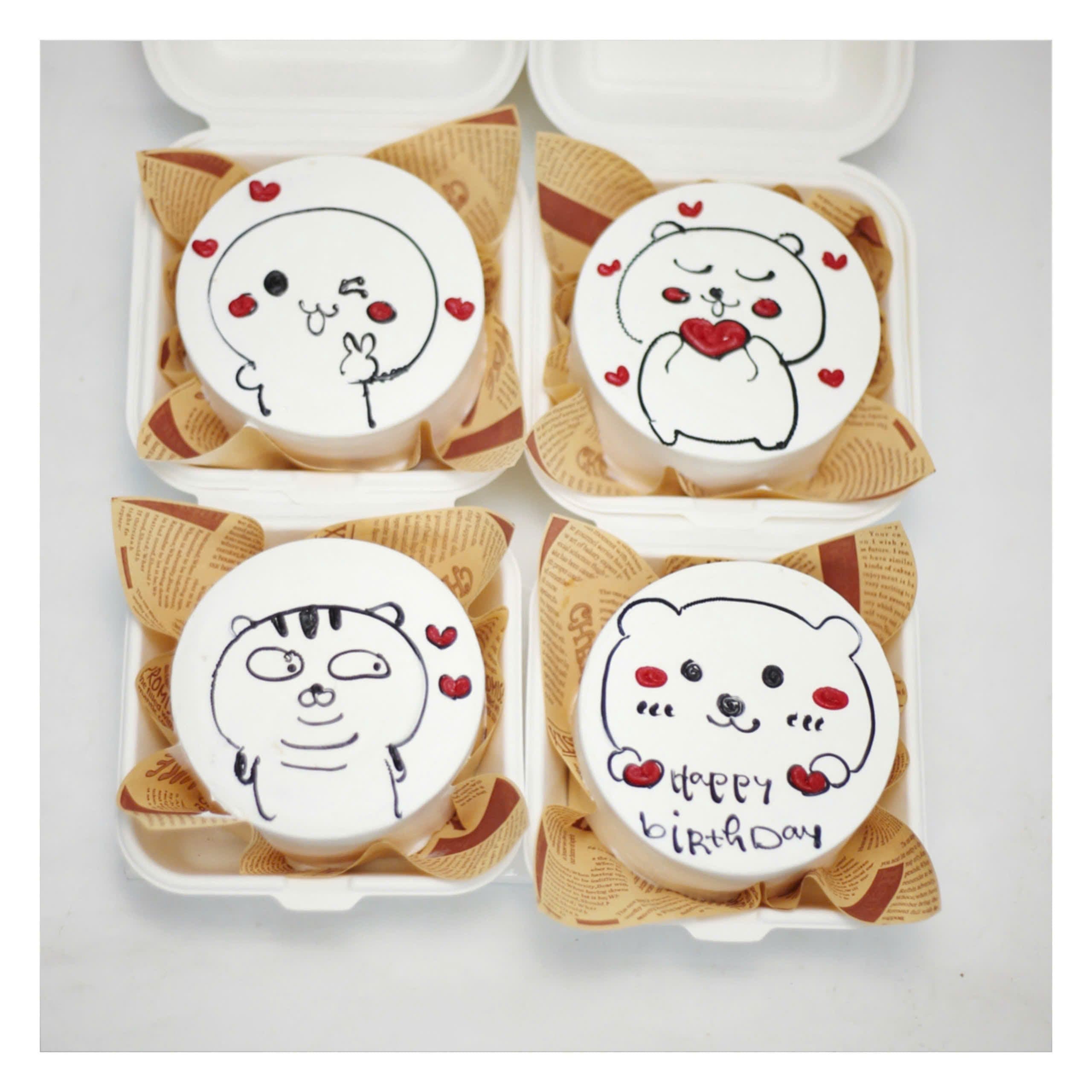 Bánh thú cưng ôm tim