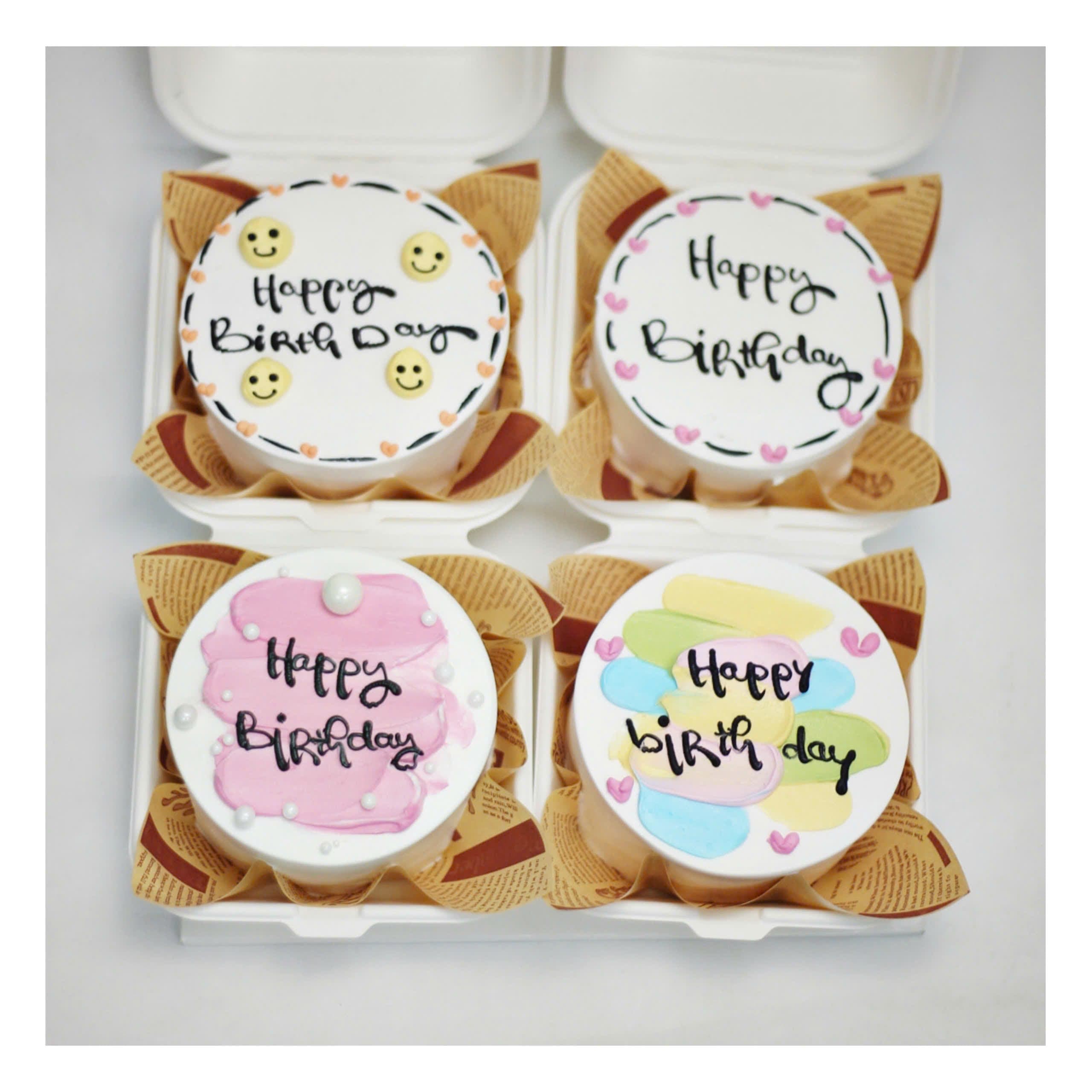 Bánh chữ happy birthday pastel