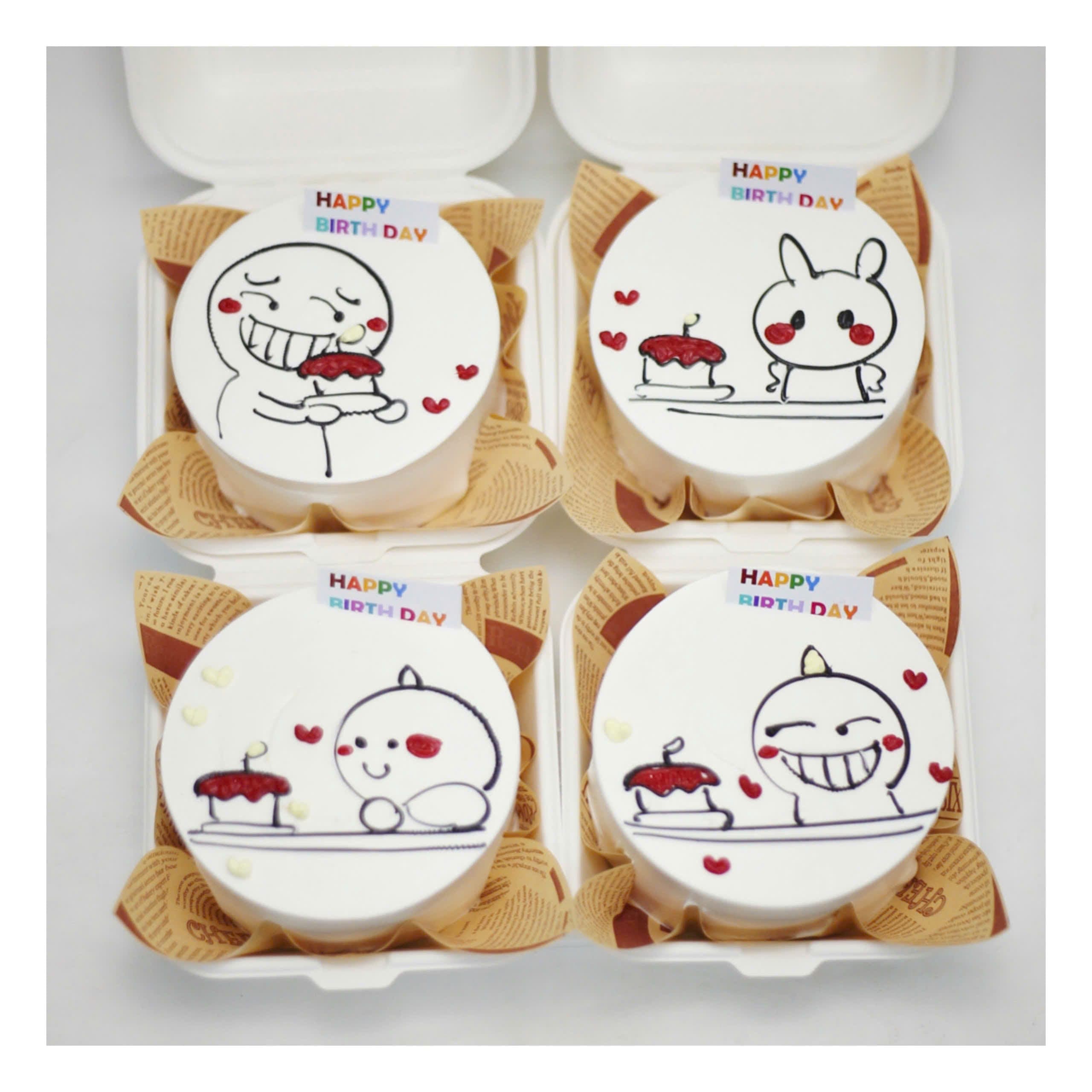 Set bánh meme sinh nhật vui nhộn