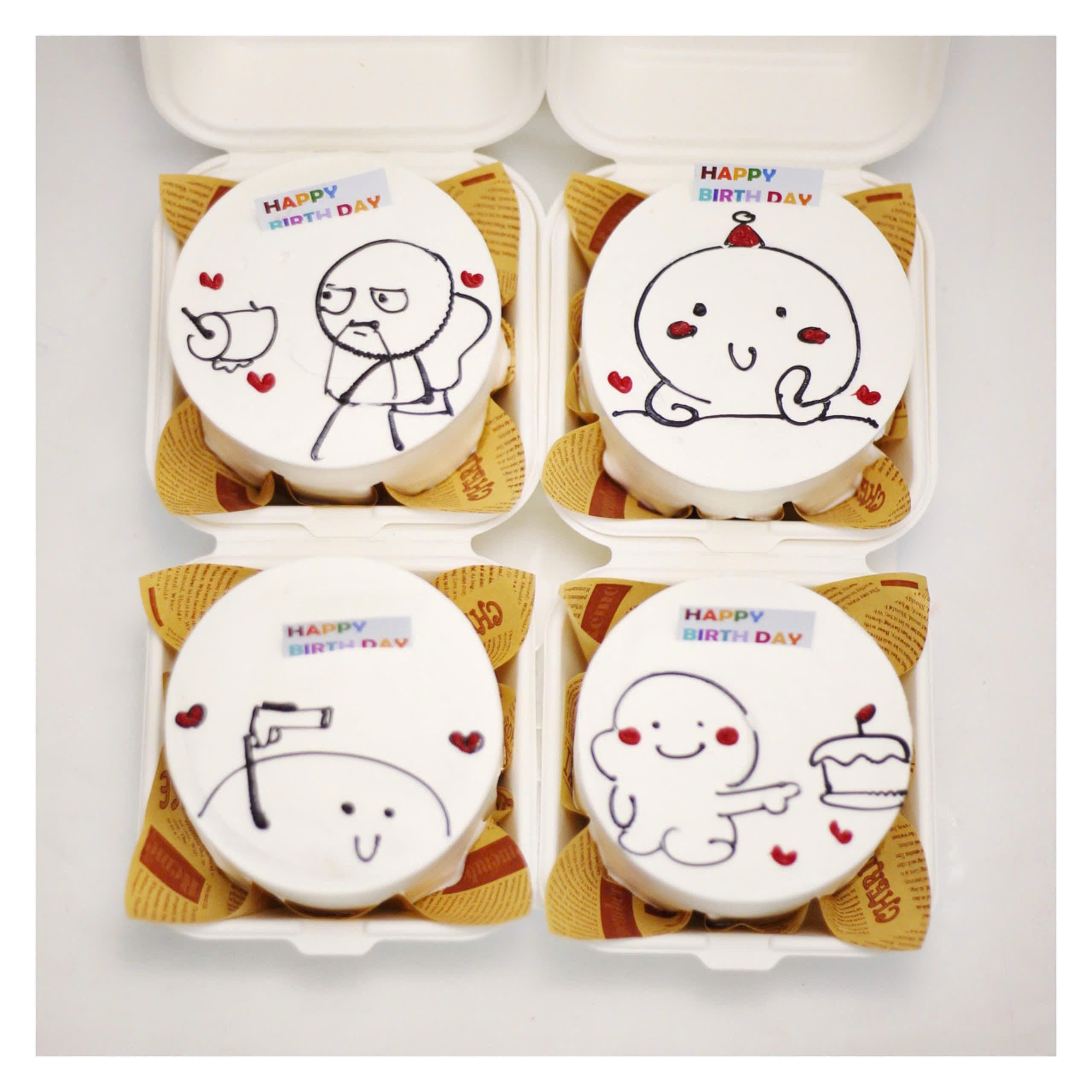 Set bánh gương mặt sinh nhật