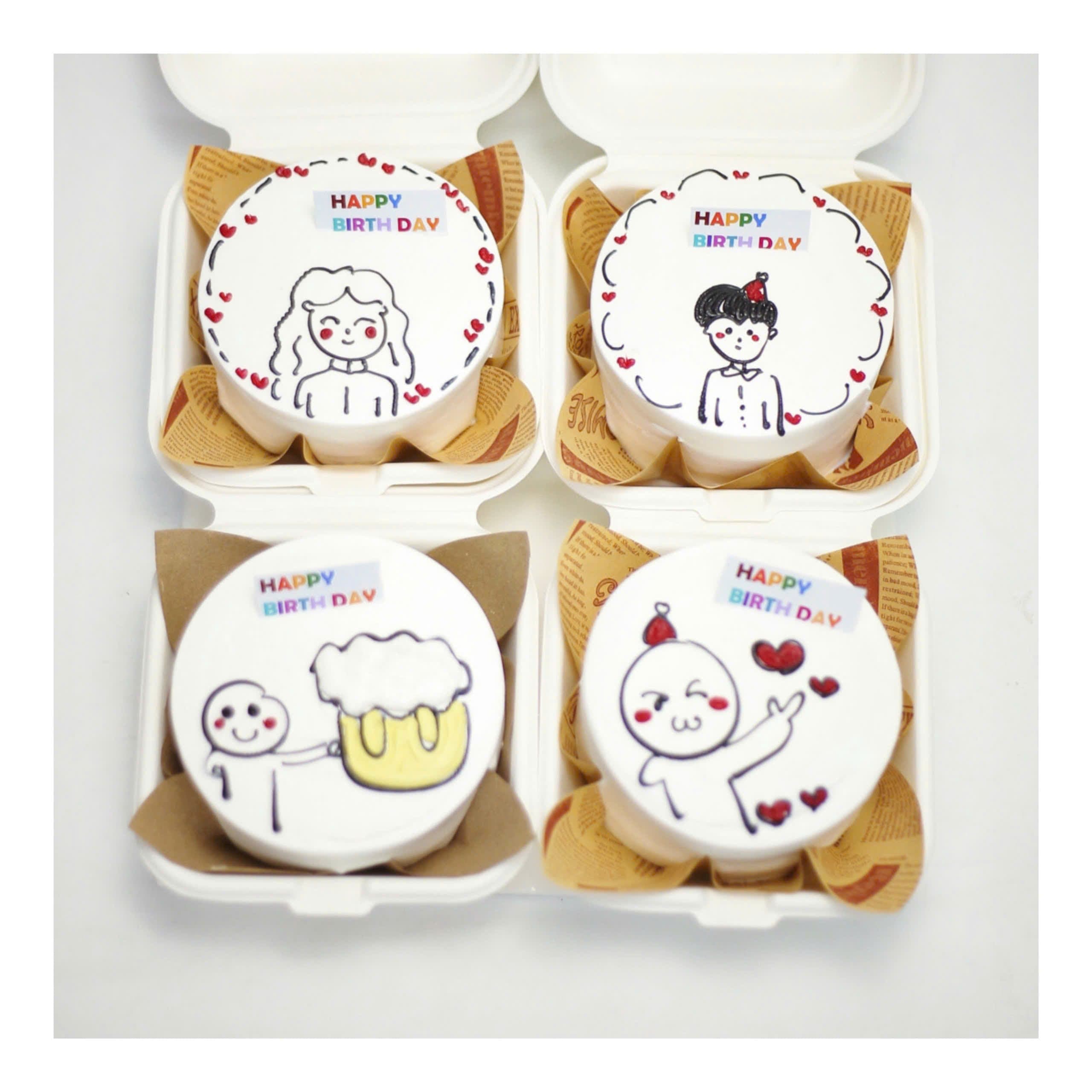 Set bánh mini chân dung cute