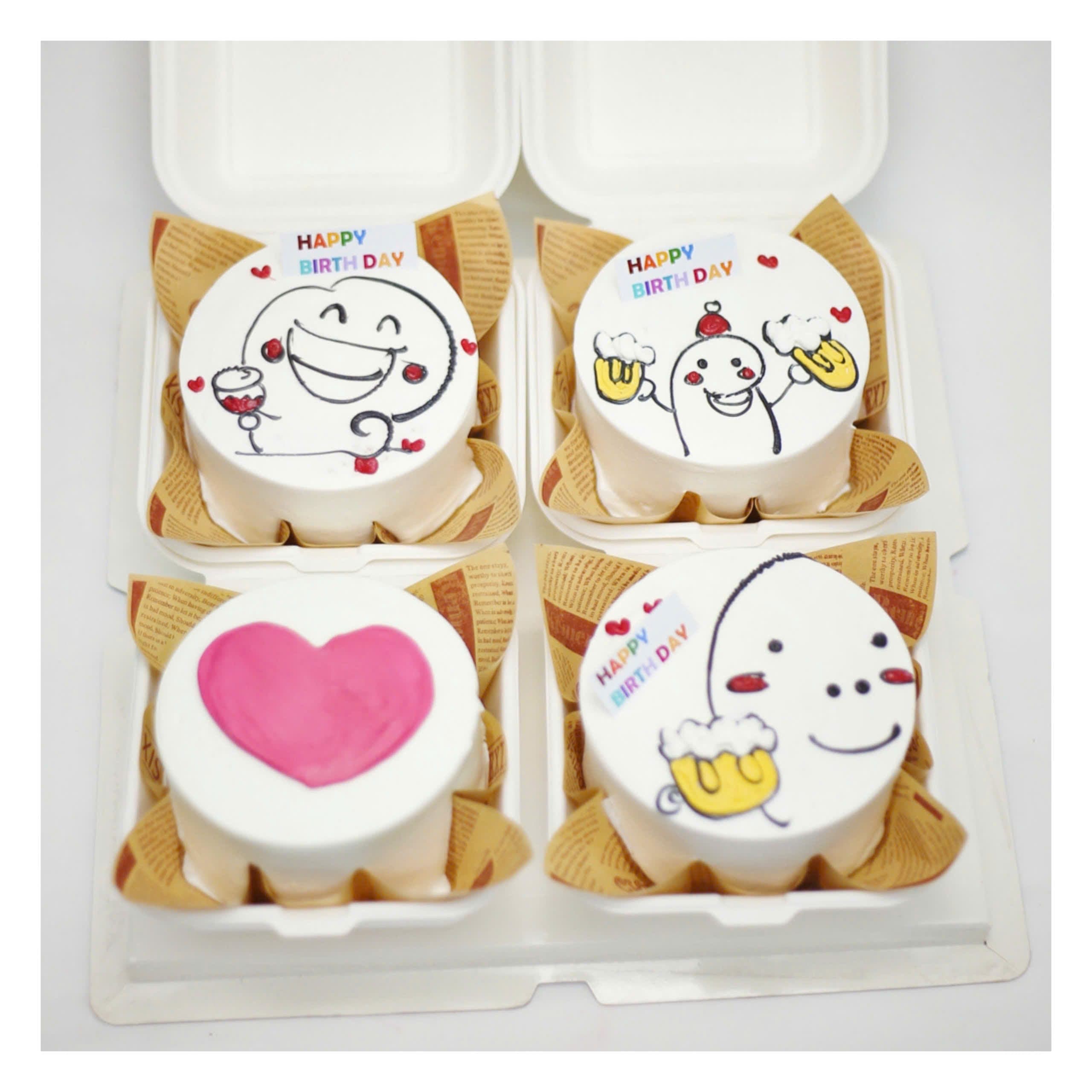 Set bánh mini rượu và tim