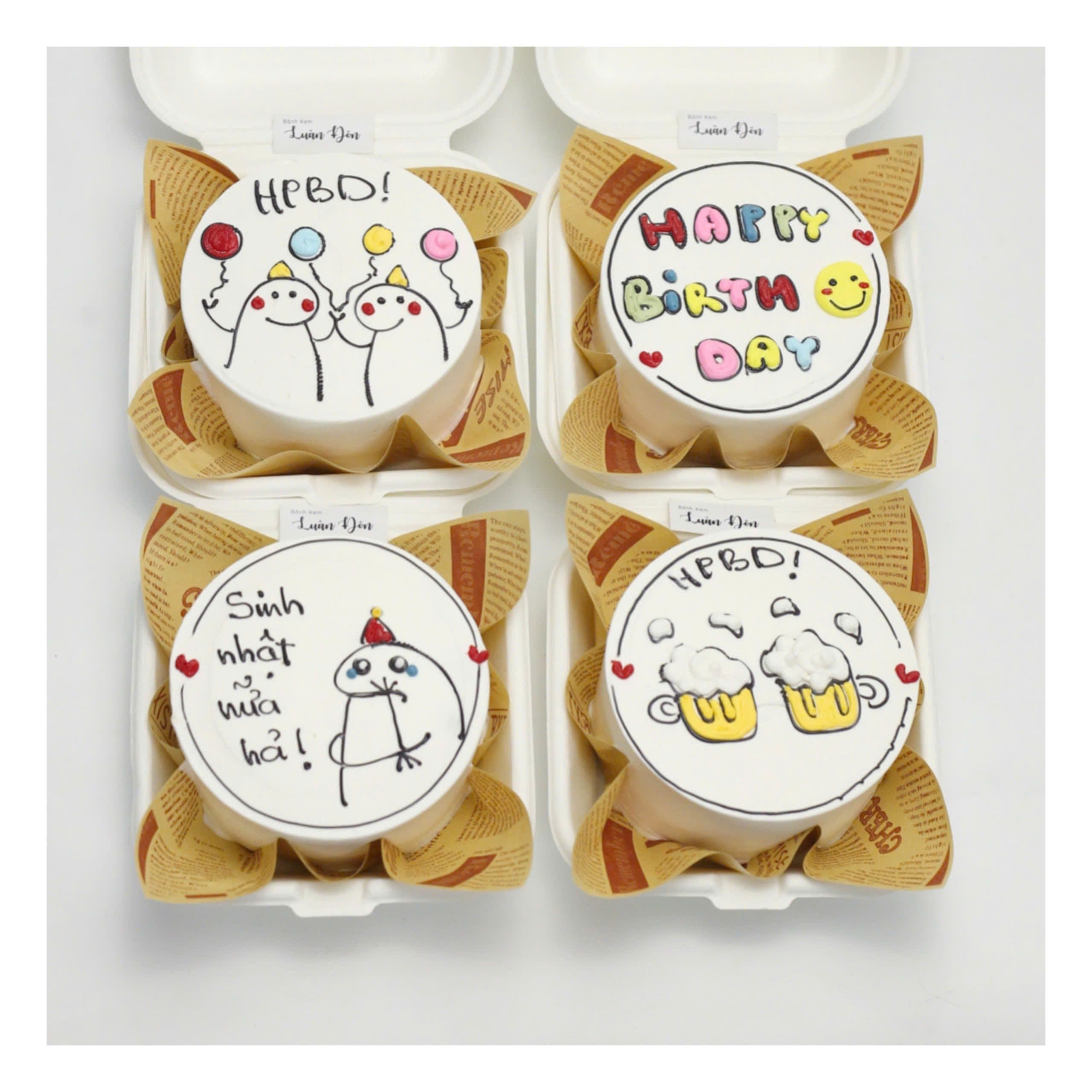 Bánh chữ màu sinh nhật vui vẻ