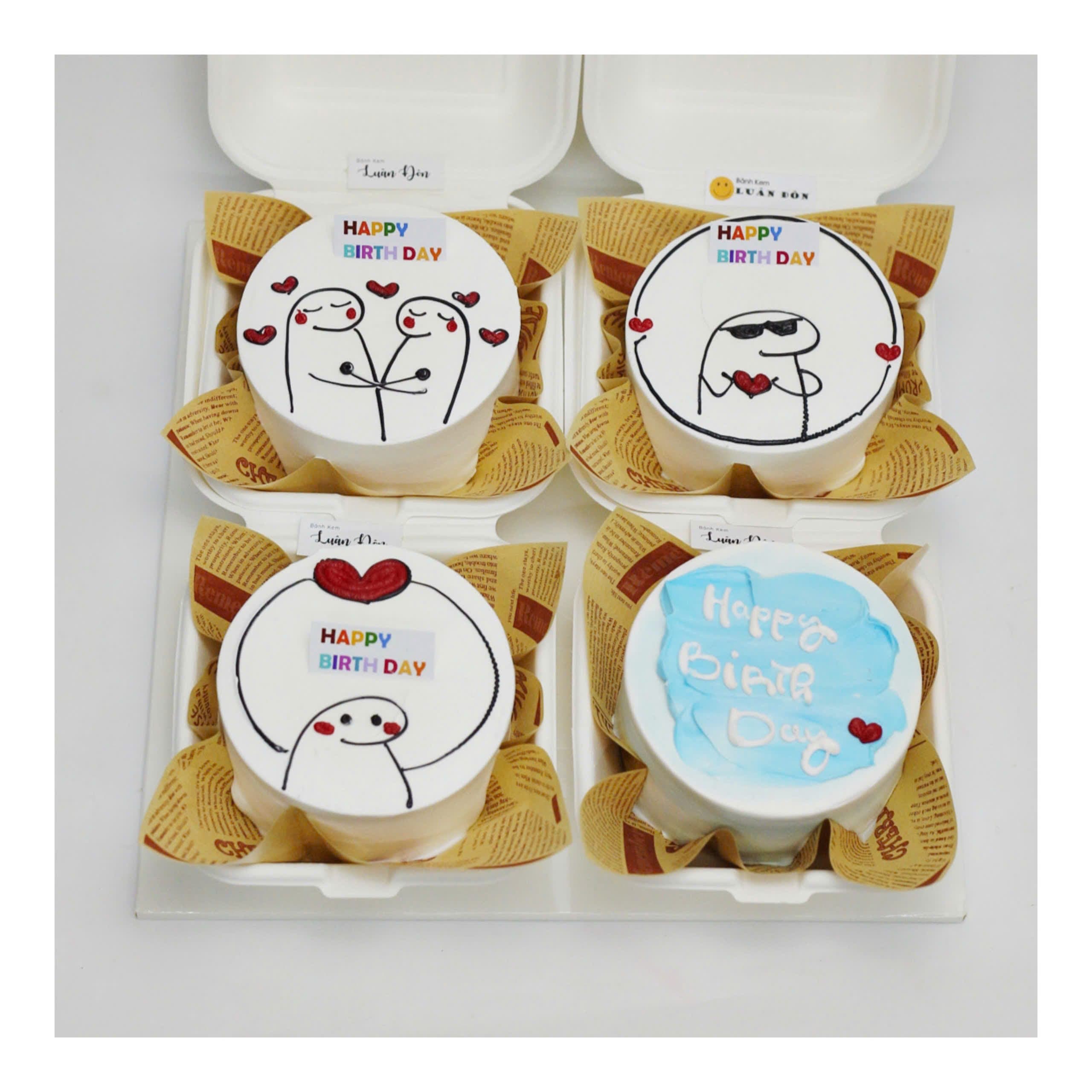 Bánh couple và trái tim