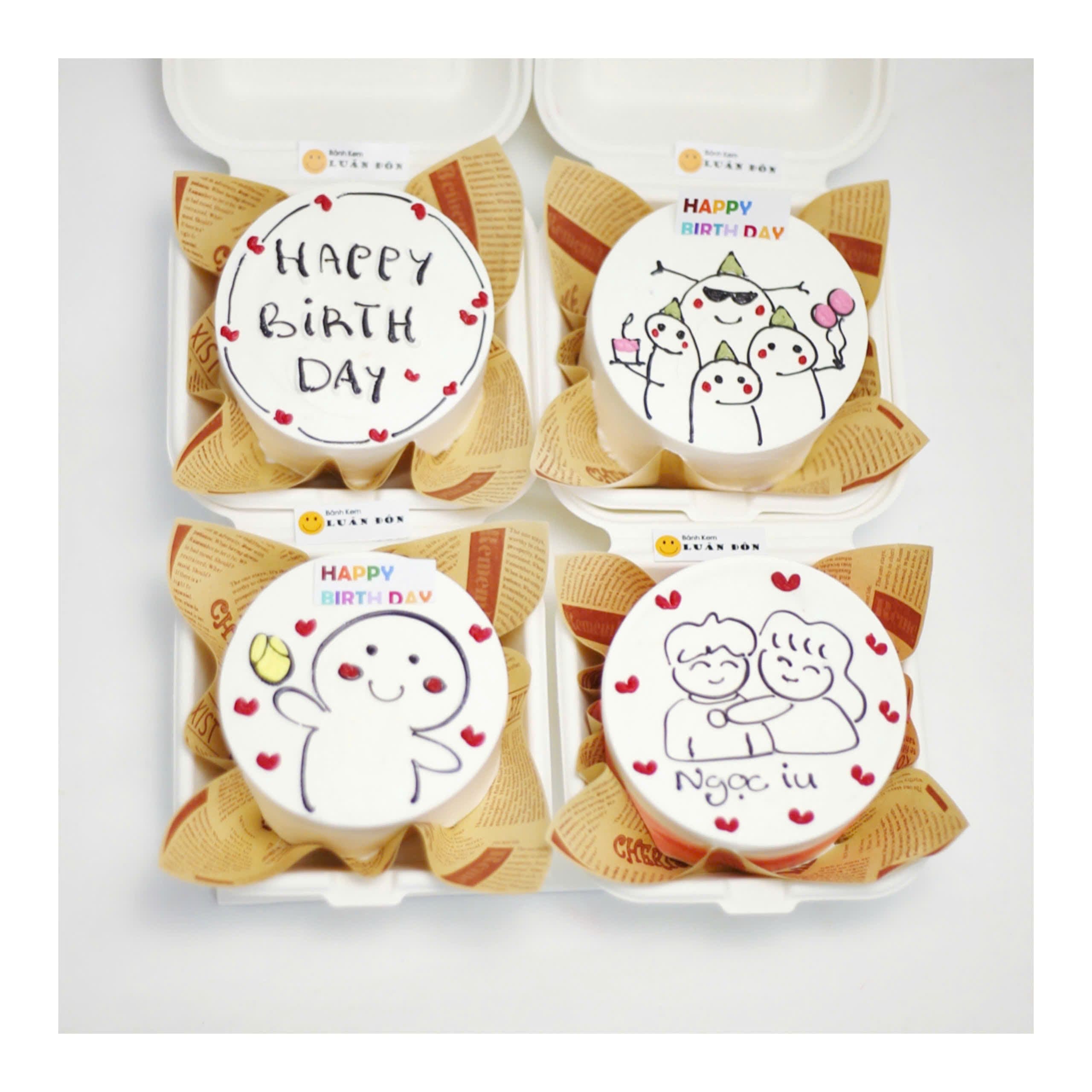 Bánh nhóm bạn sinh nhật vui