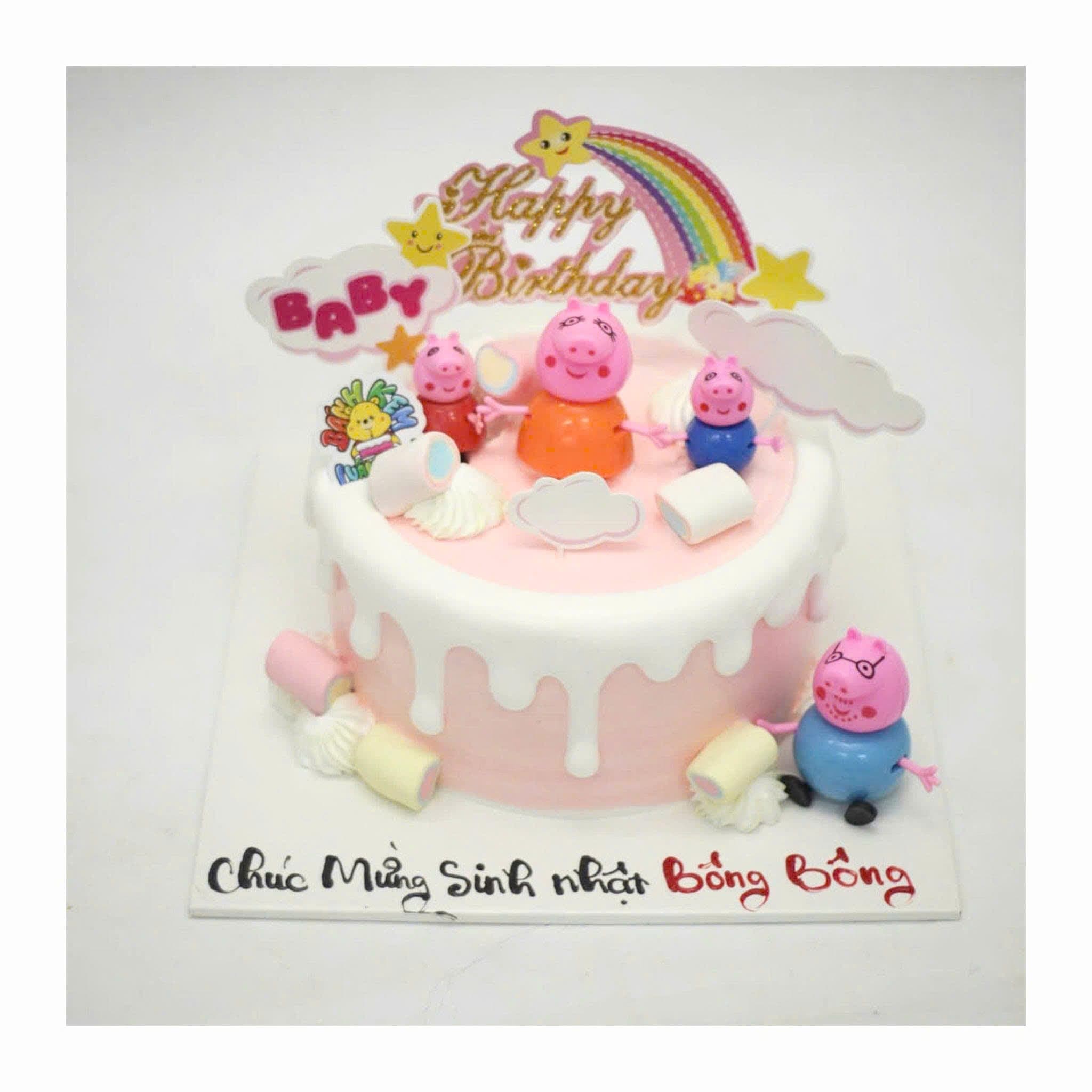 Bánh gia đình heo hồng