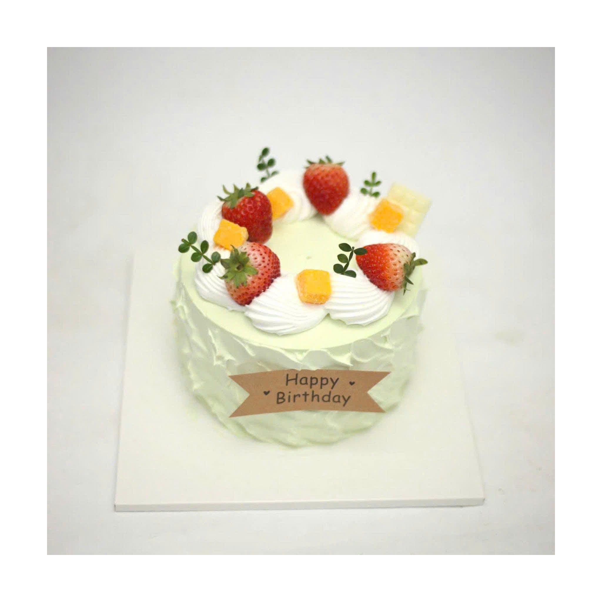 Bánh kem trái cây xanh mint