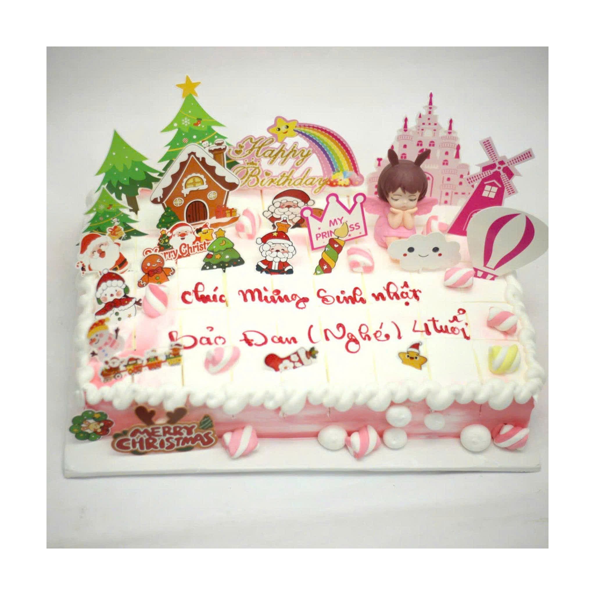 Bánh giáng sinh công chúa hồng