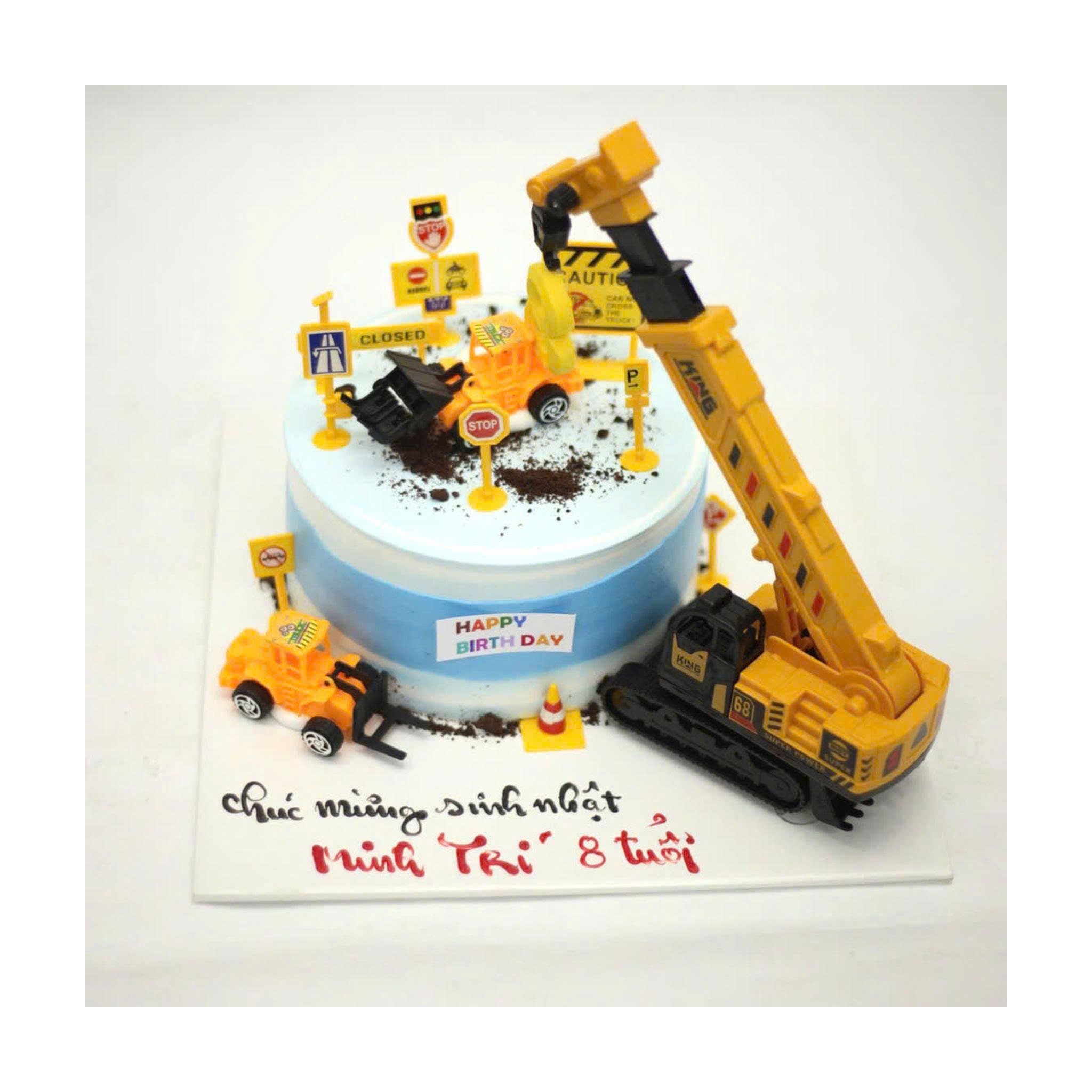 Bánh công trường xe cẩu xanh