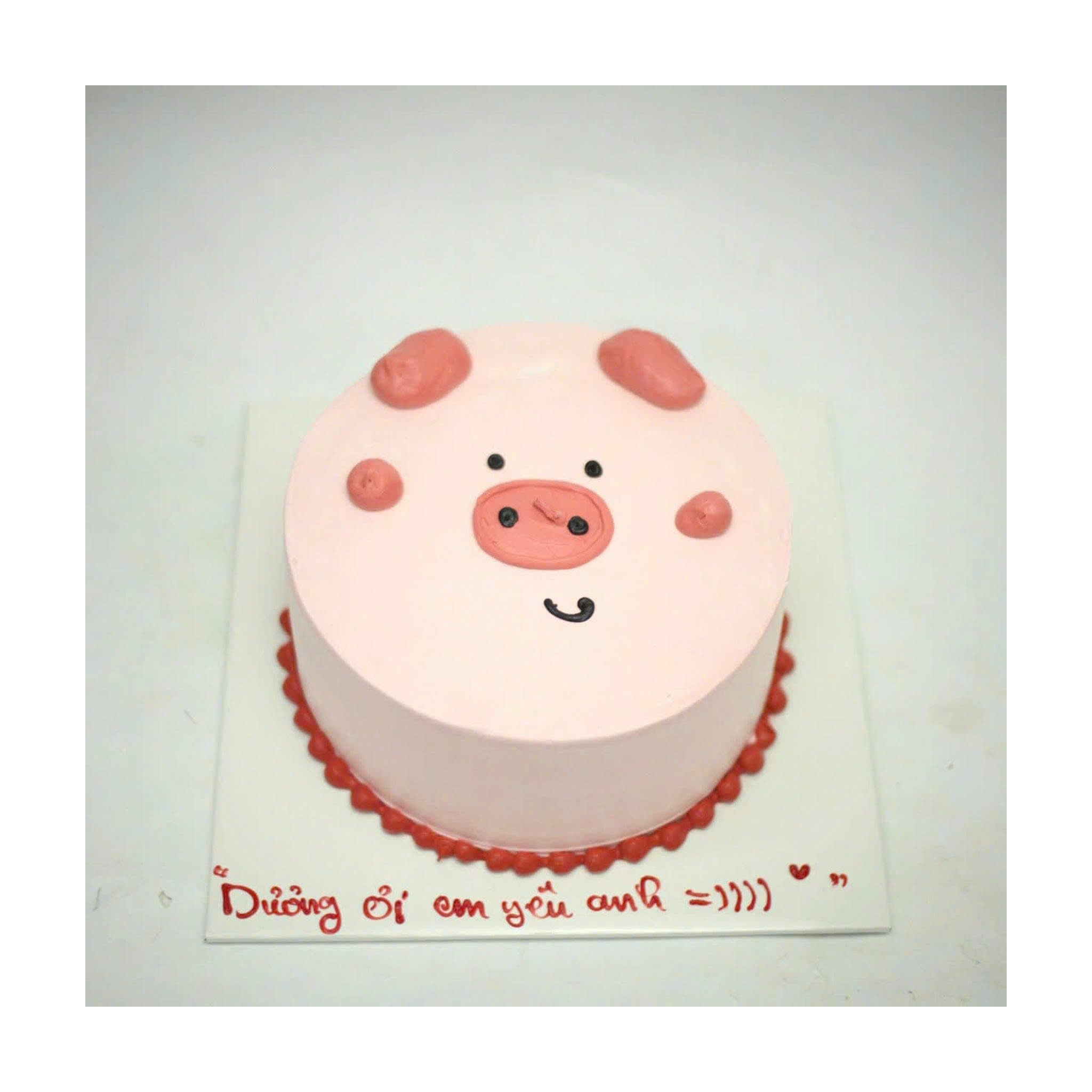 Bánh heo hồng tối giản