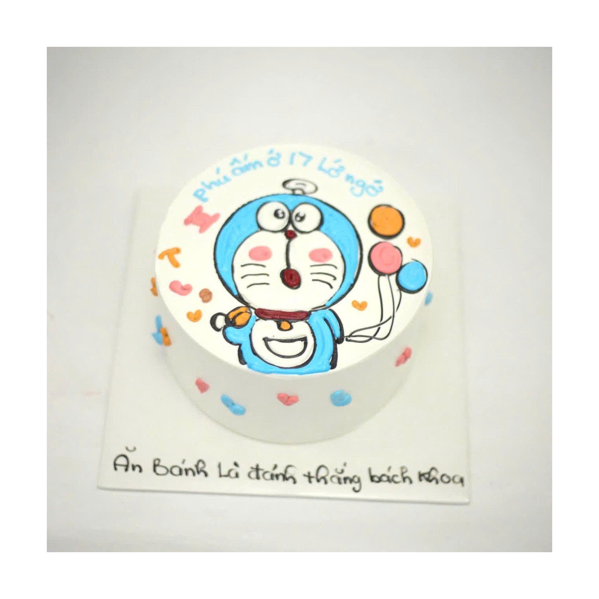 Bánh Doraemon vẽ tay