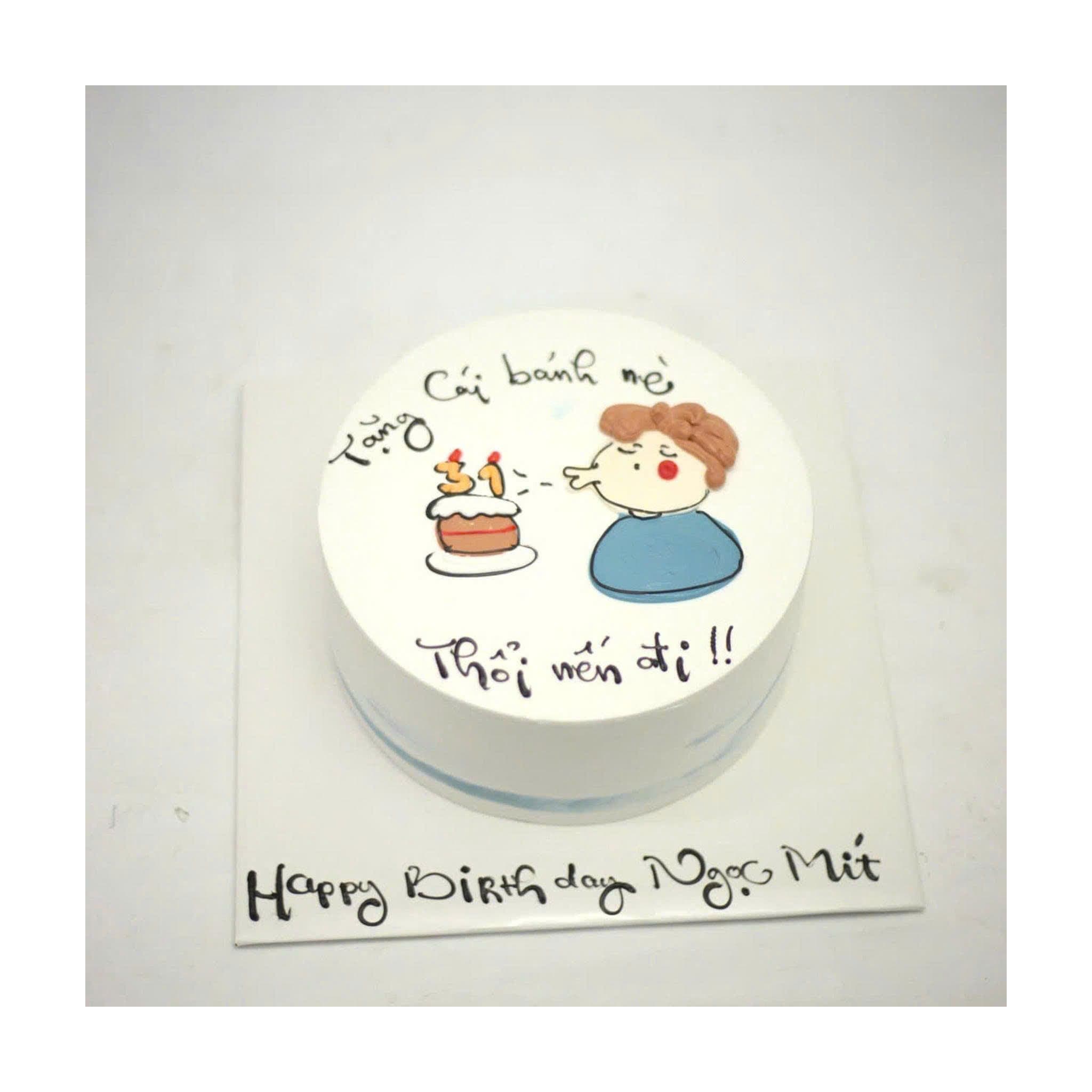 Bánh vẽ hài thổi nến