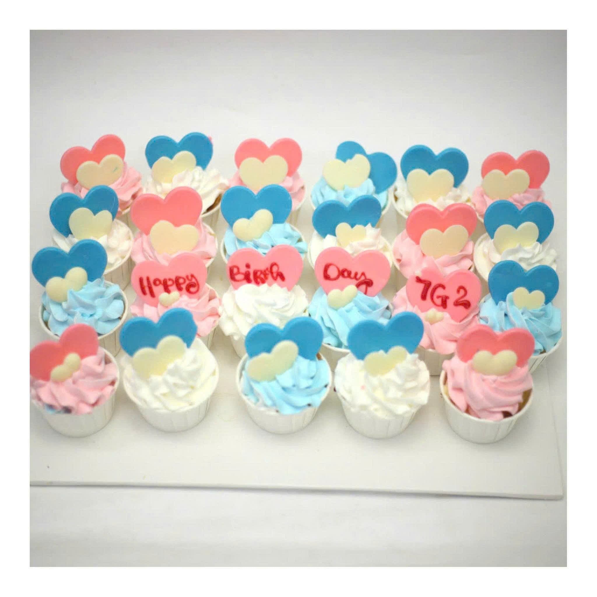 Cupcake tim pastel ngọt ngào