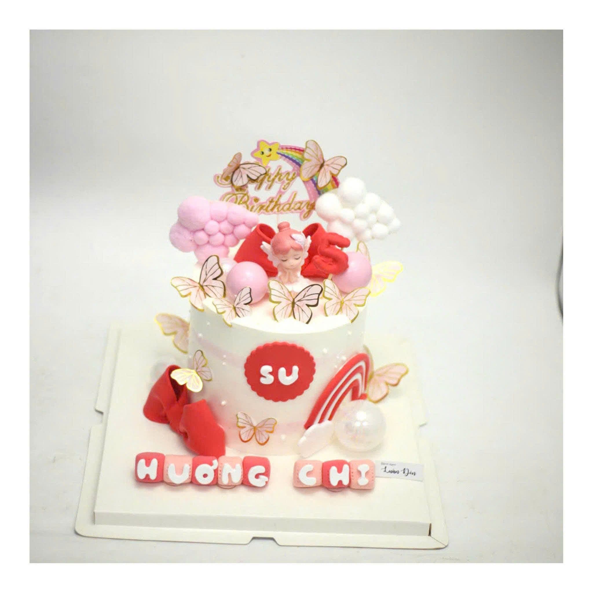 Bánh thiên thần bướm hồng