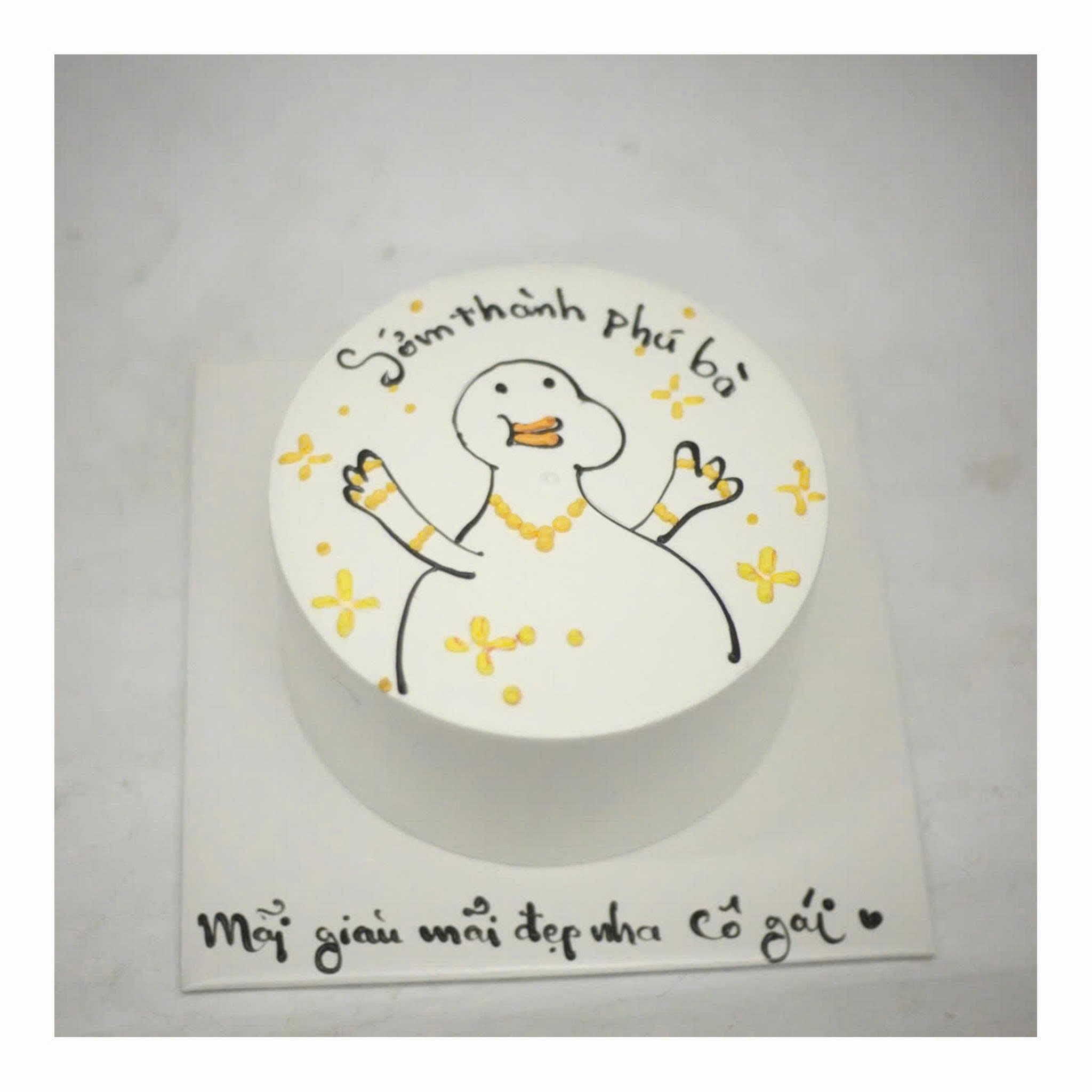 bánh vẽ vịt ngộ nghĩnh 