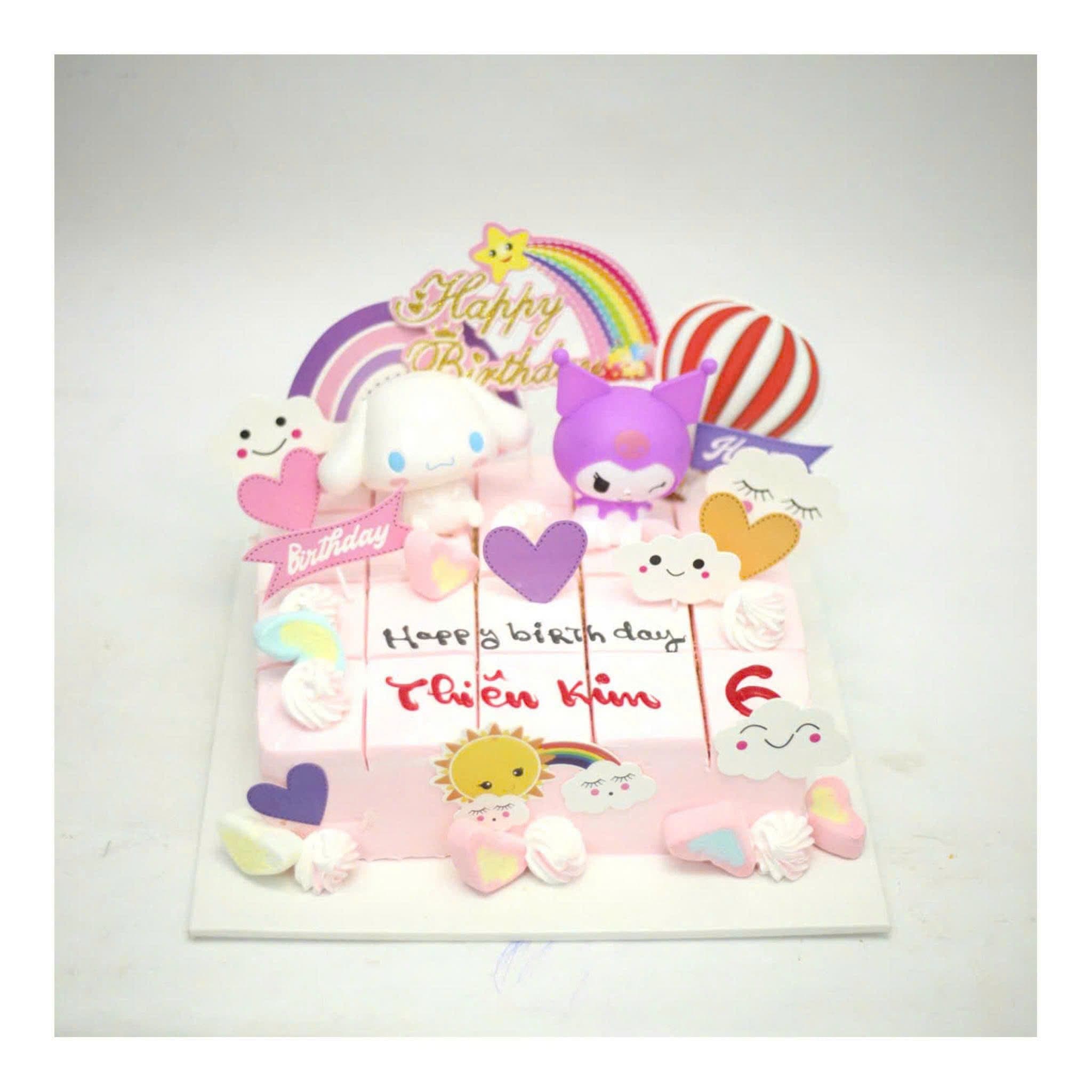 Bánh sinh nhật cắt miếng đáng yêu