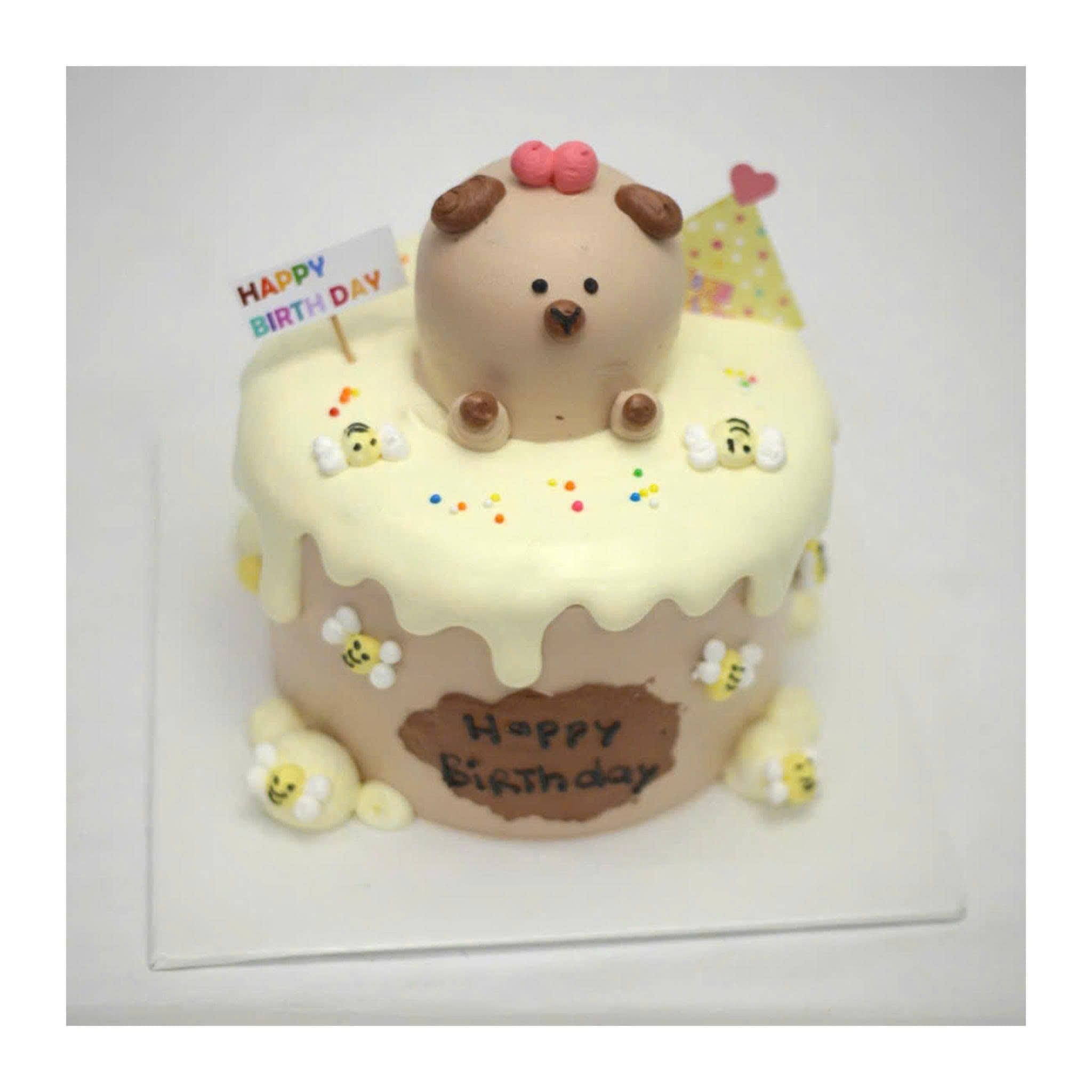Bánh sinh nhật hình capi đáng yêu