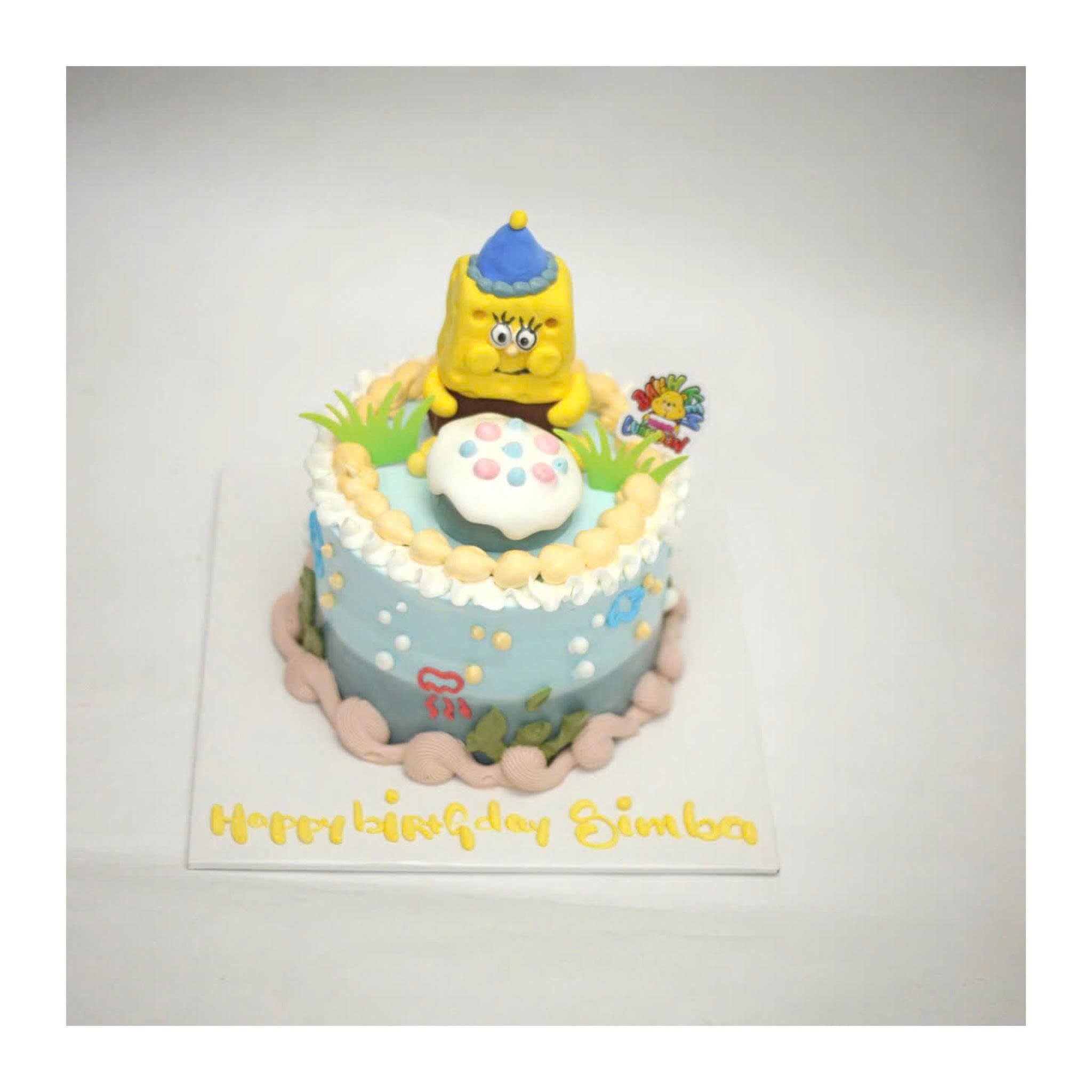 Bánh sinh nhật SpongeBob chủ đề biển