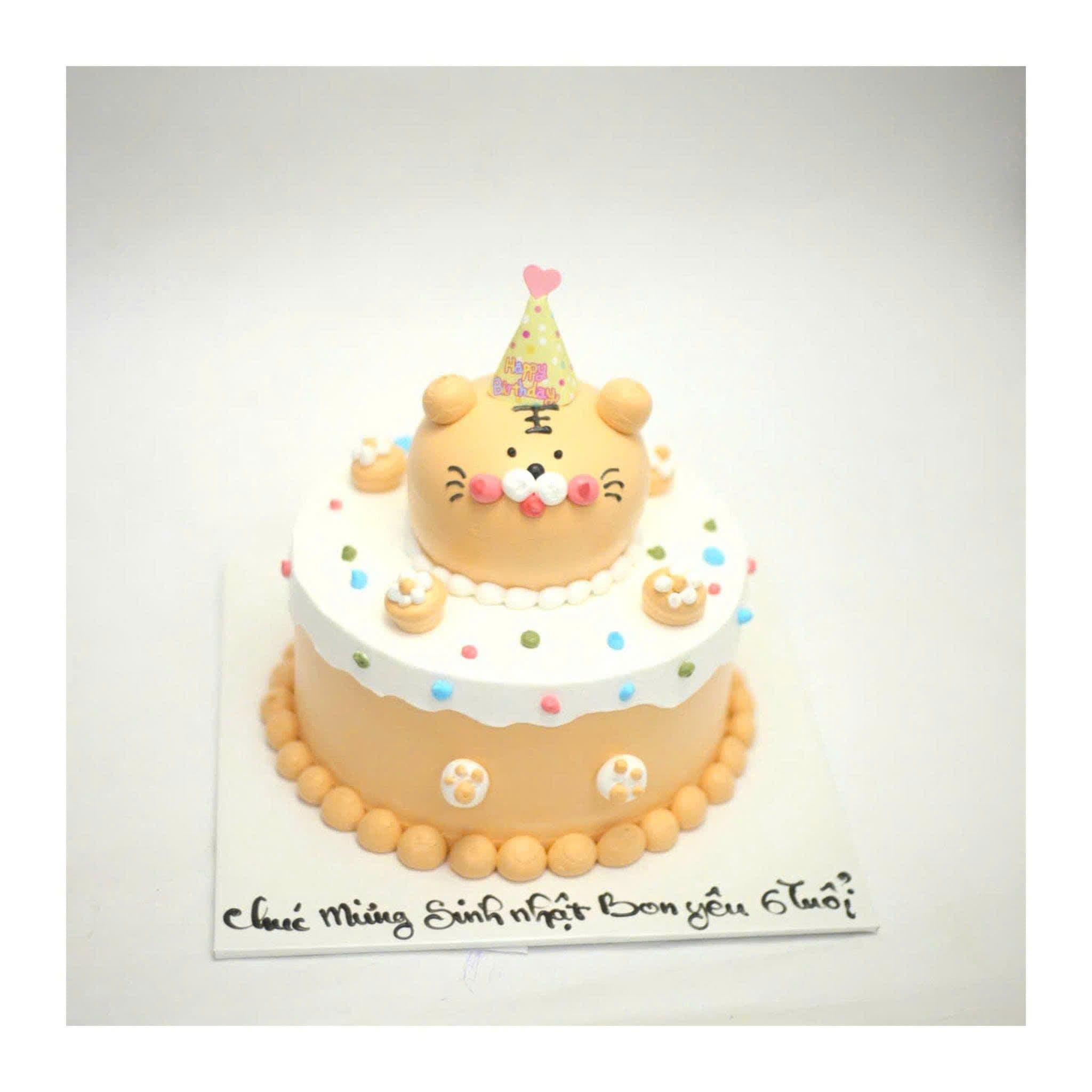 Bánh kem chú thỏ đội mũ sinh nhật