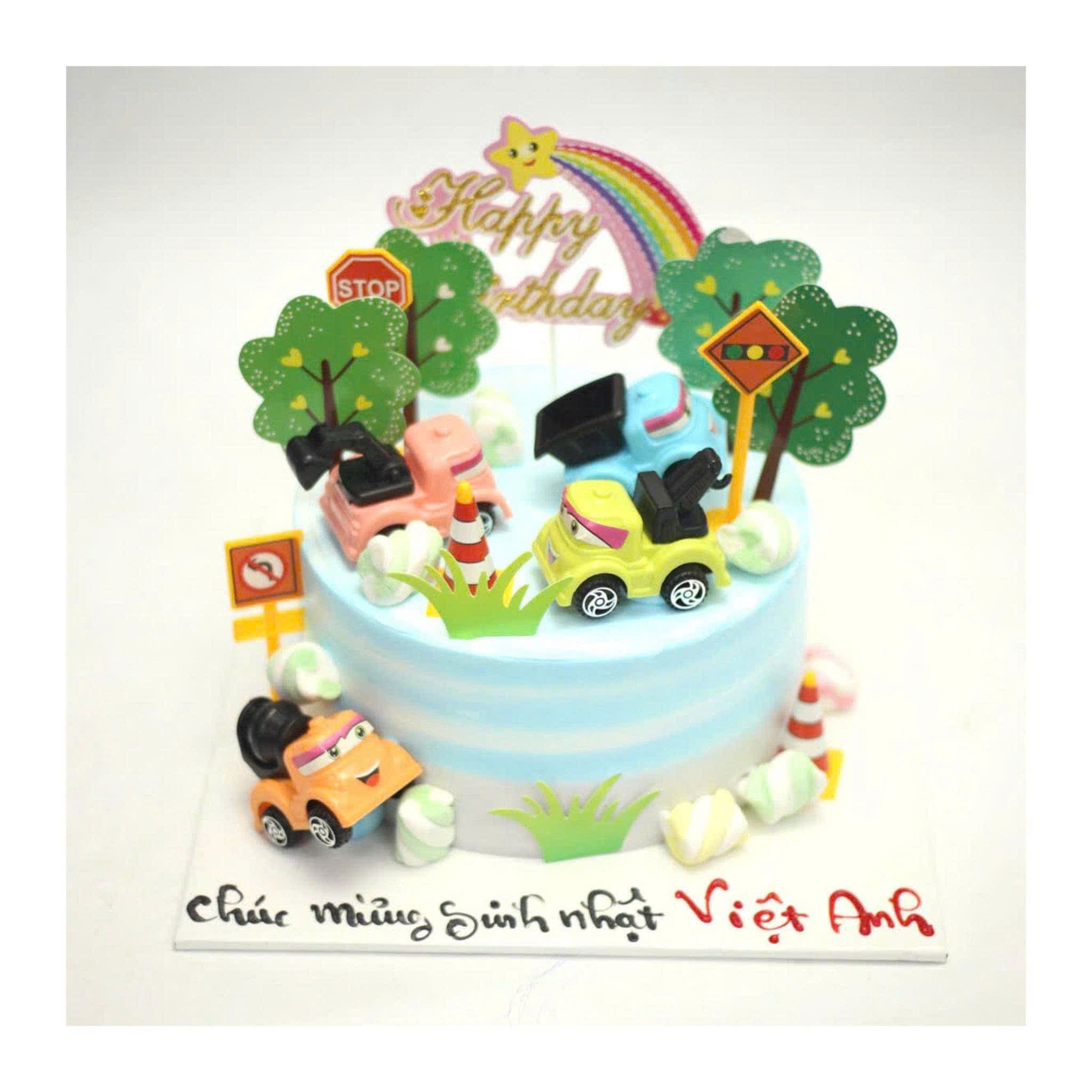 Bánh sinh nhật mô hình xe công trình