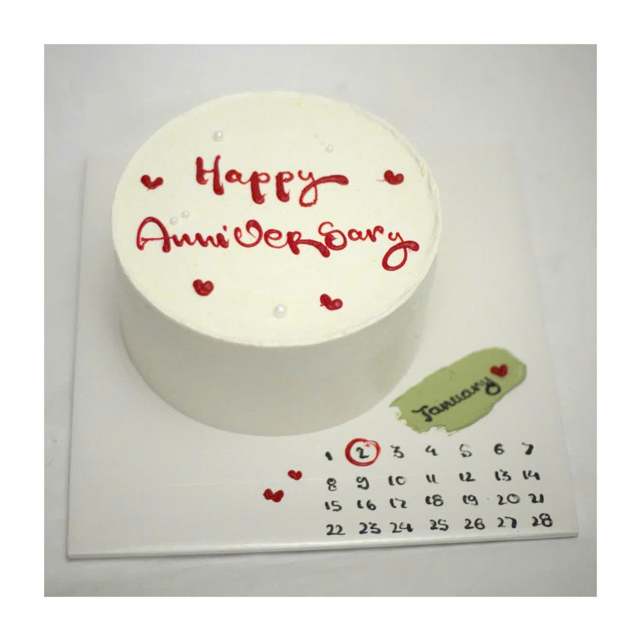 Bánh kỷ niệm trang trí lịch tháng 1