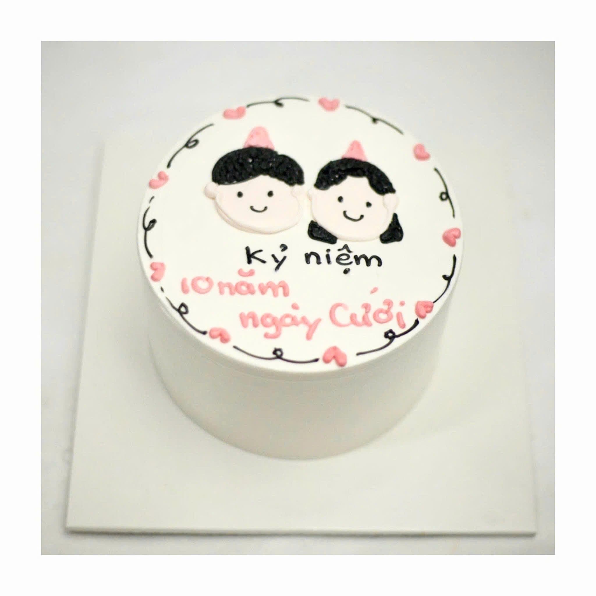 Bánh kỷ niệm ngày cưới dễ thương