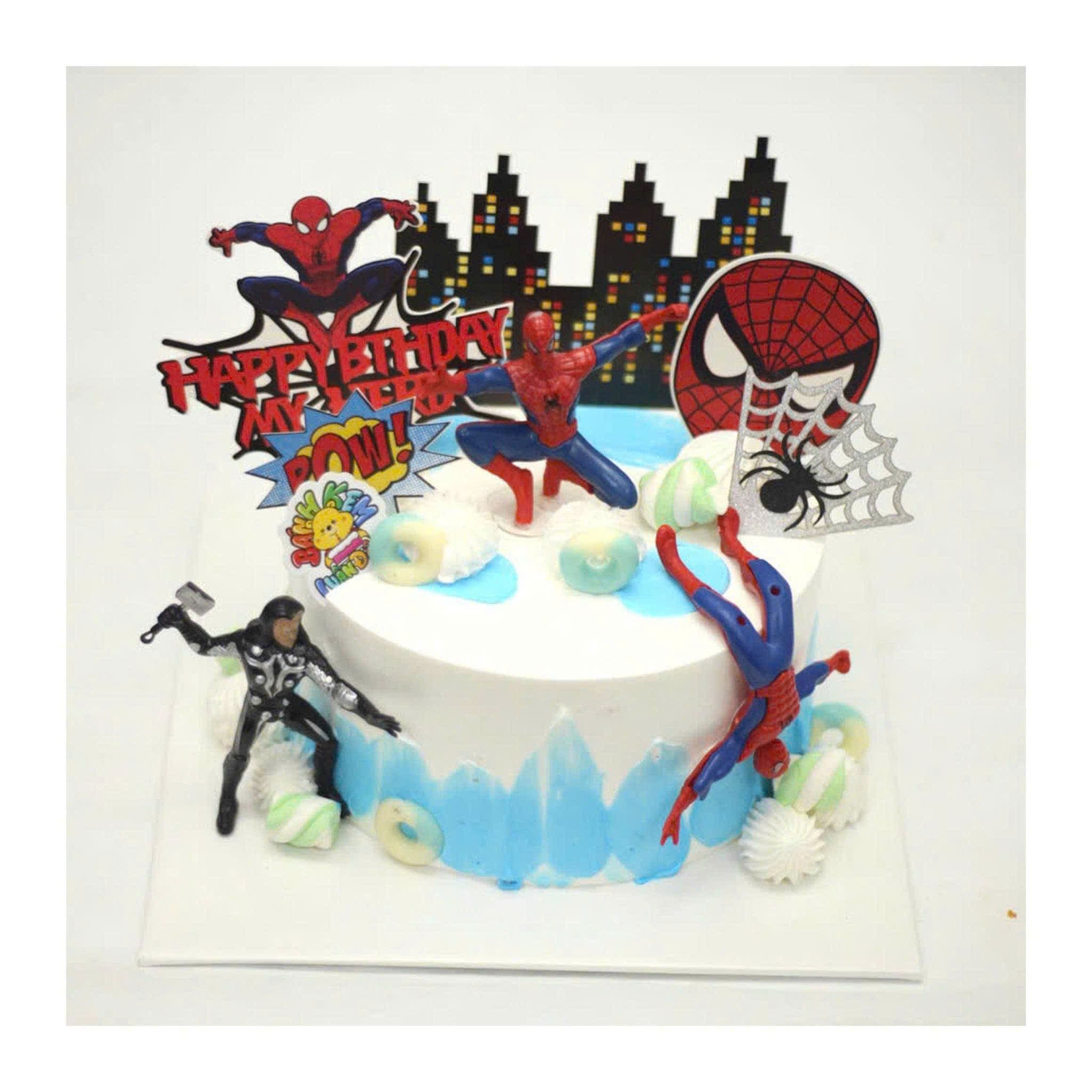 Bánh kem chủ đề siêu anh hùng Spider-Man