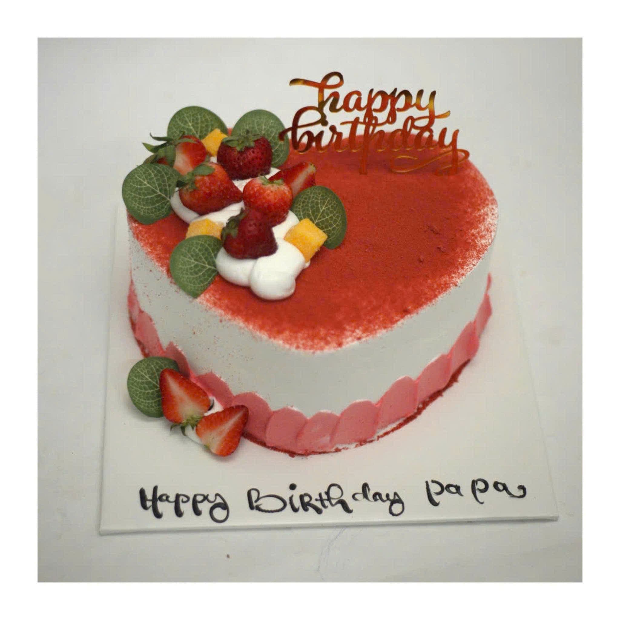 Bánh kem hình trái tim tặng ba