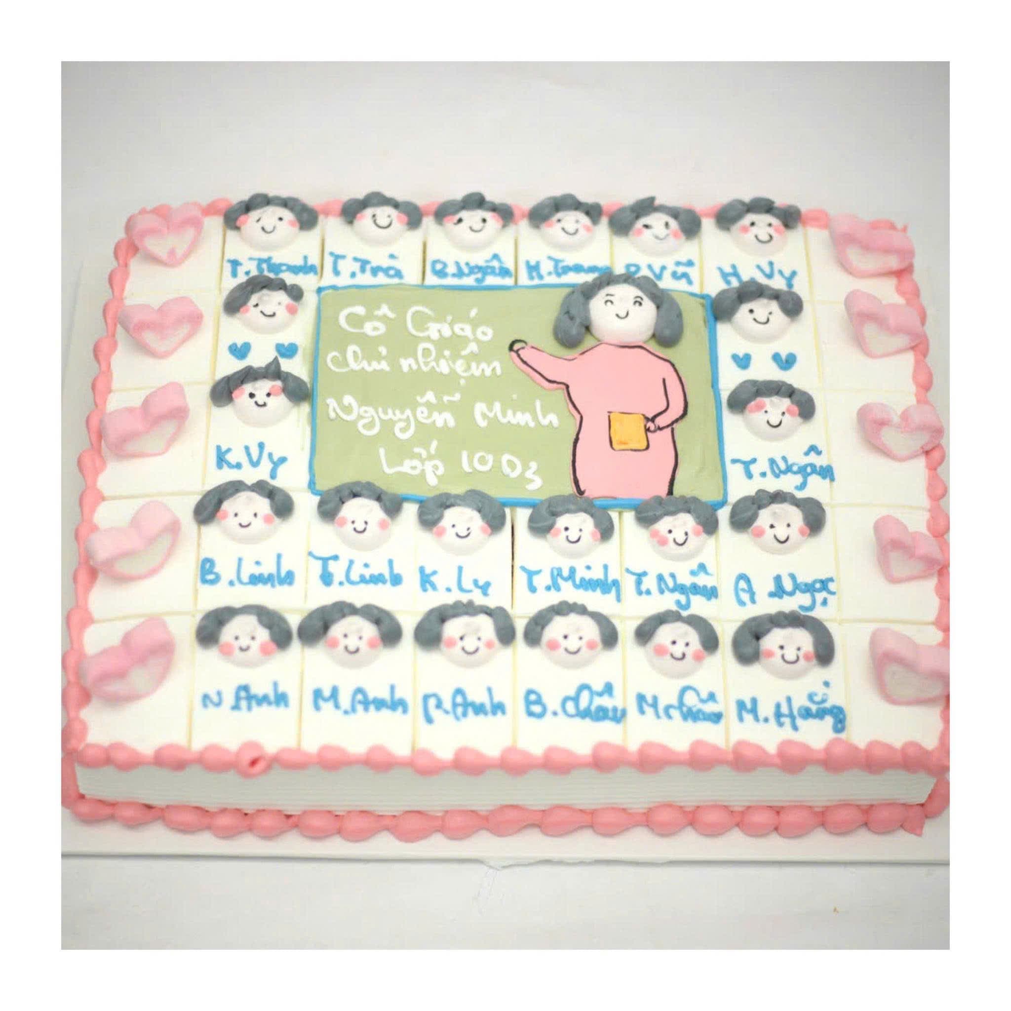 Bánh kem tri ân cô giáo chủ nhiệm