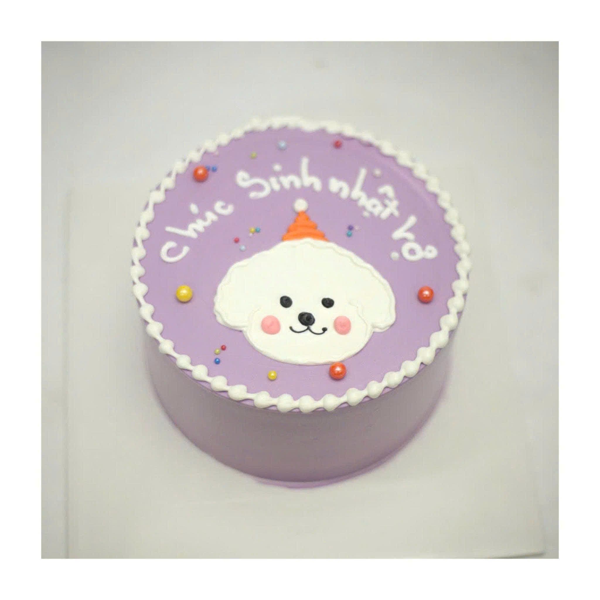 Bánh kem hình chú cún dễ thương