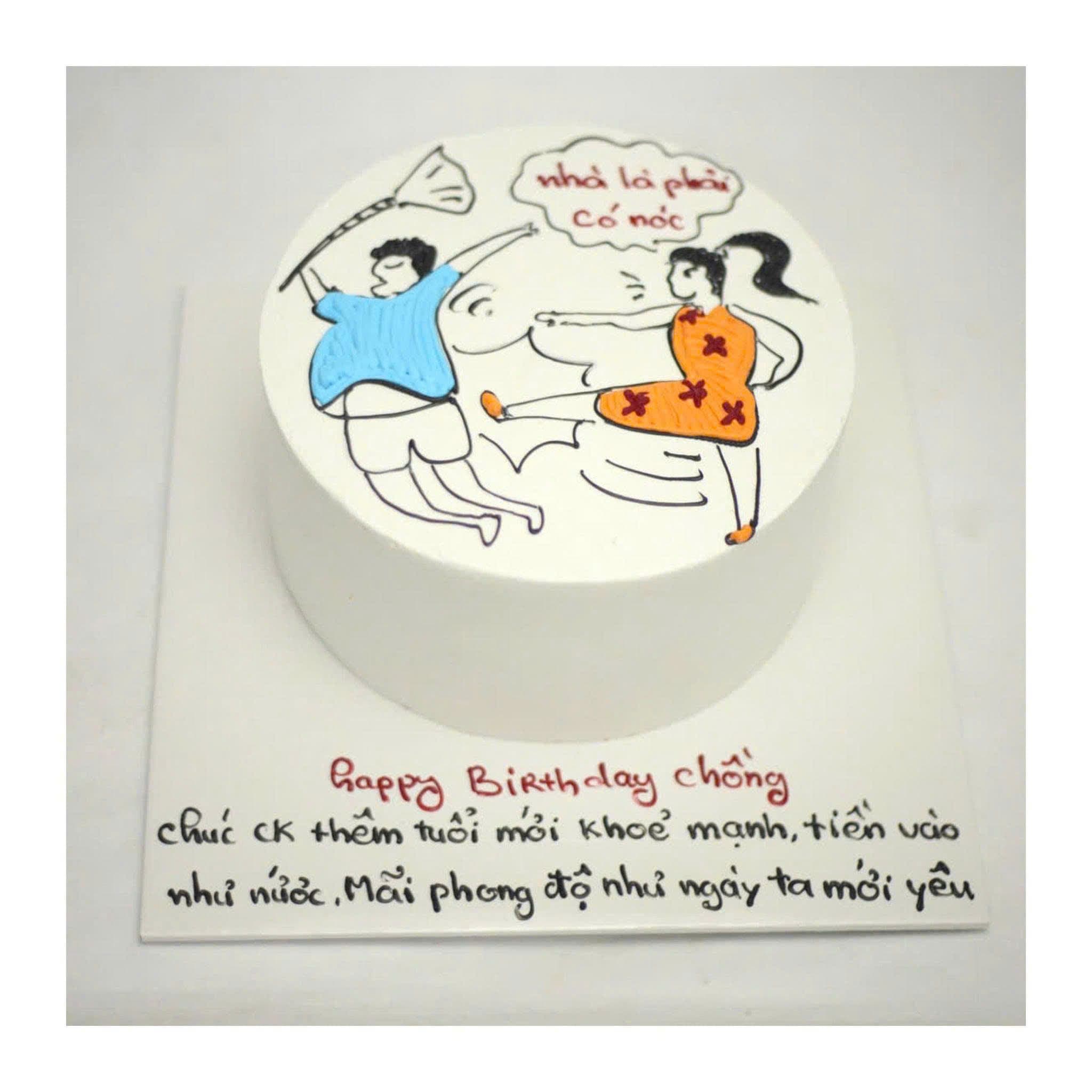 Bánh kem vui nhộn cho chồng