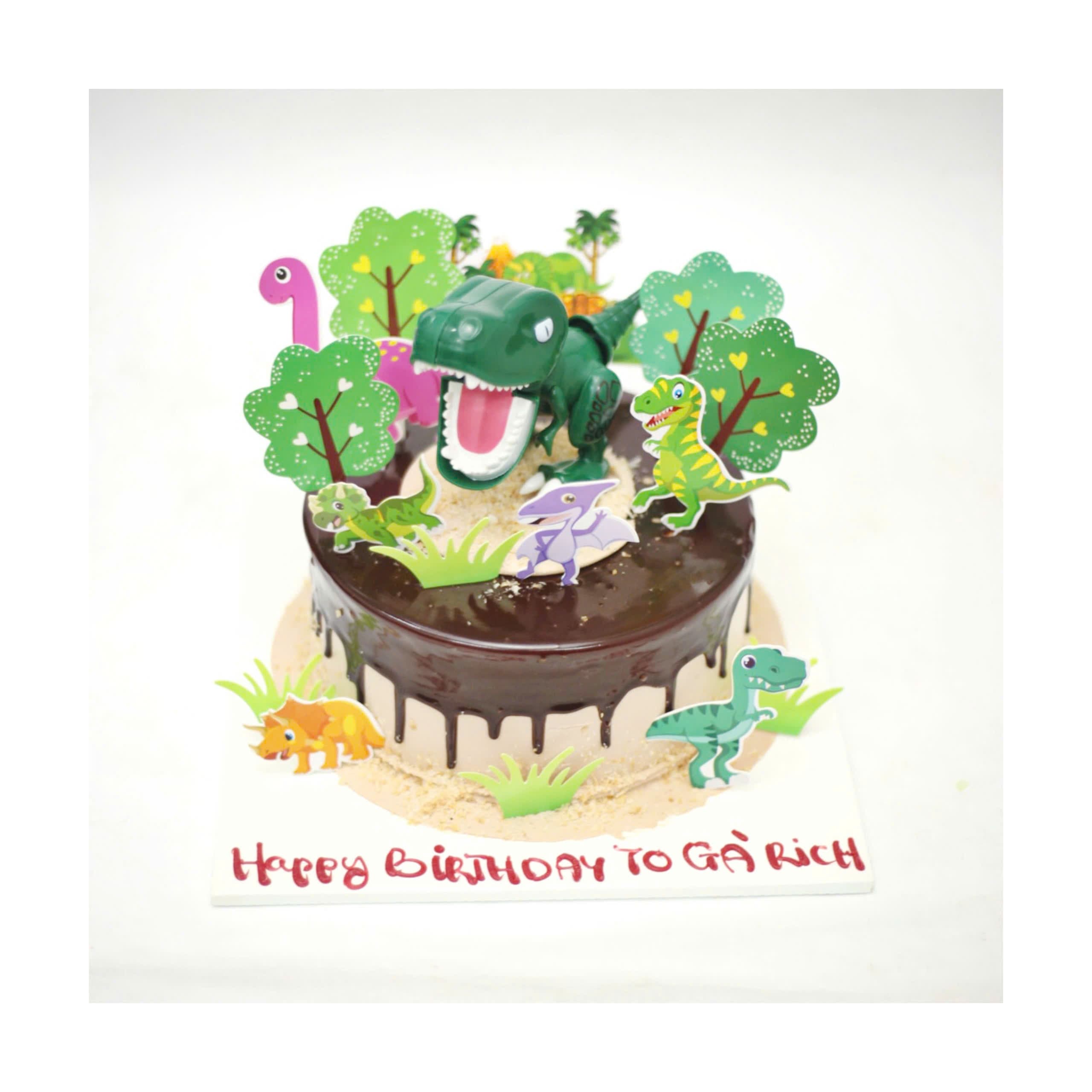 Bánh kem sinh nhật chủ đề khủng long