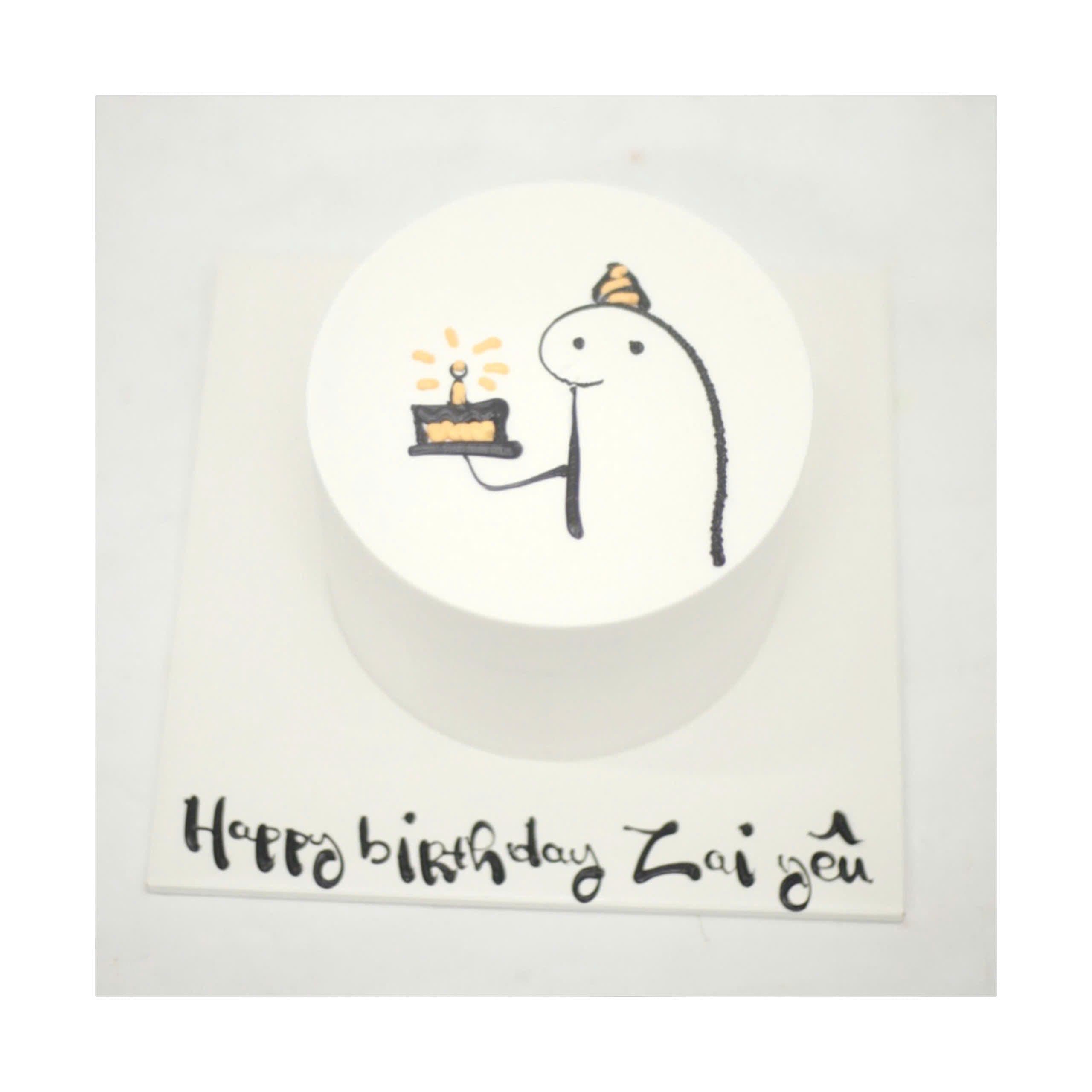 Bánh Bento vẽ hình người que hài hước