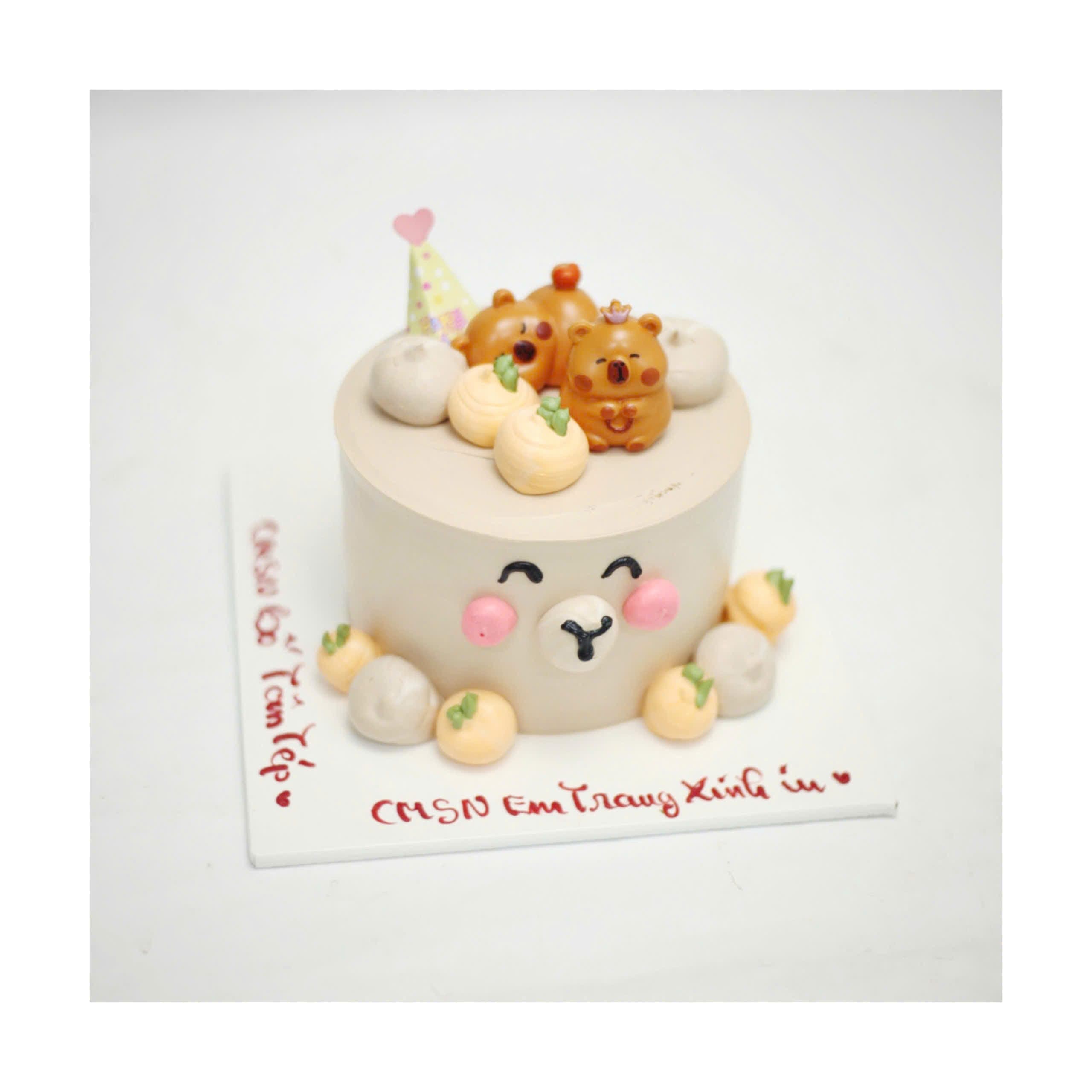 Bánh kem bento tạo hình gấu dễ thương