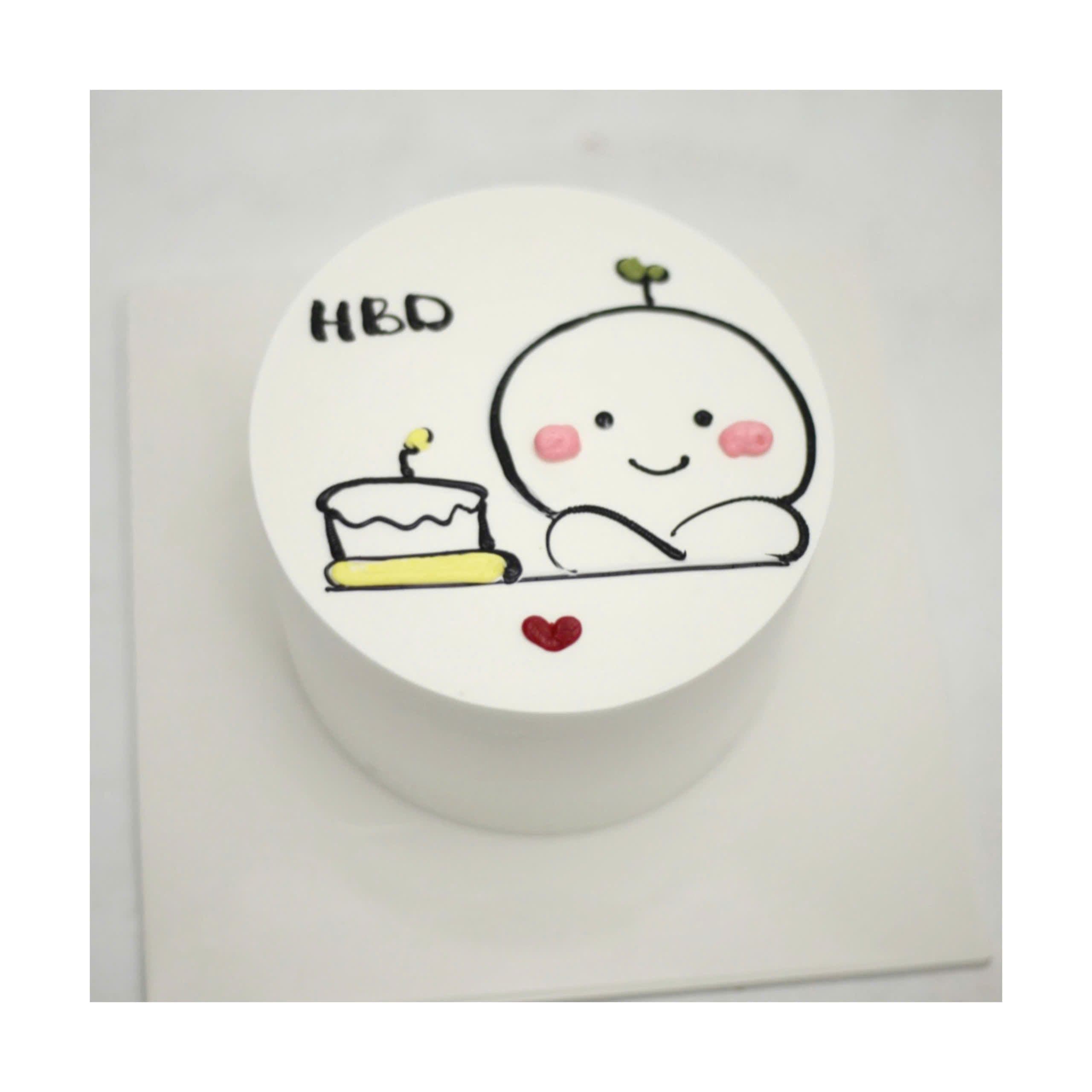 Bánh kem bento vẽ hình chúc mừng sinh nhật