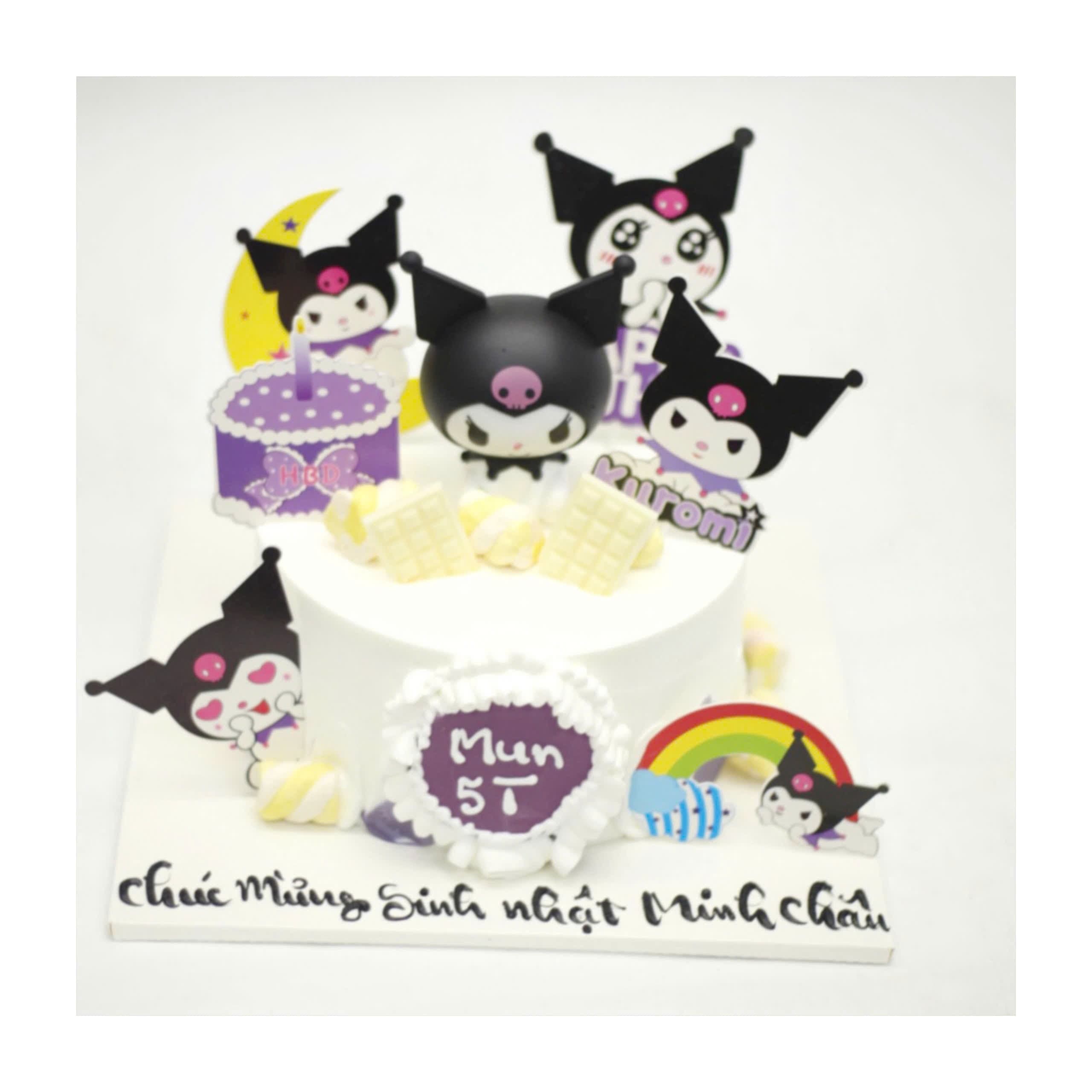 Bánh kem chủ đề Kuromi màu tím