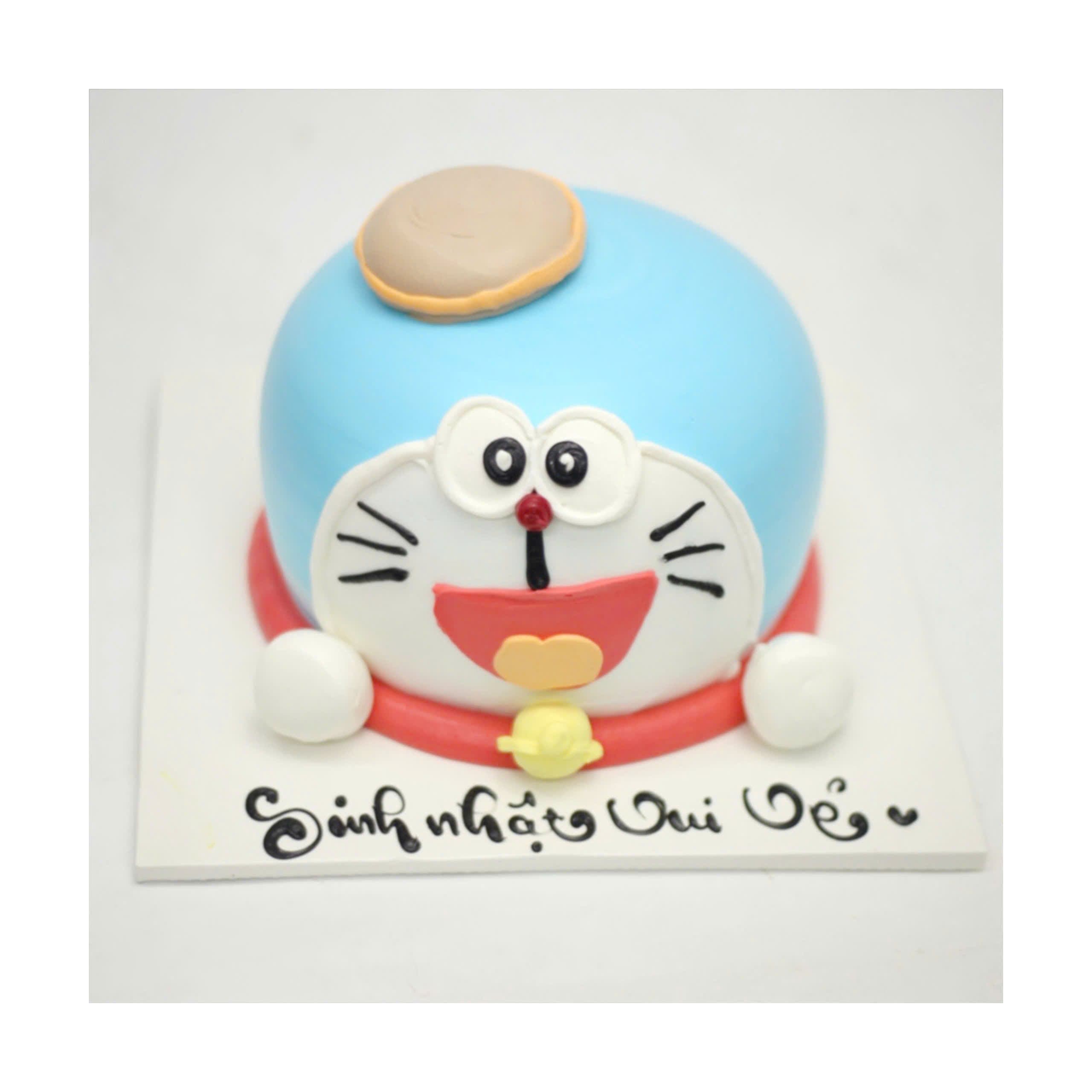 Bánh kem tạo hình Đô Rê Mon dễ thương