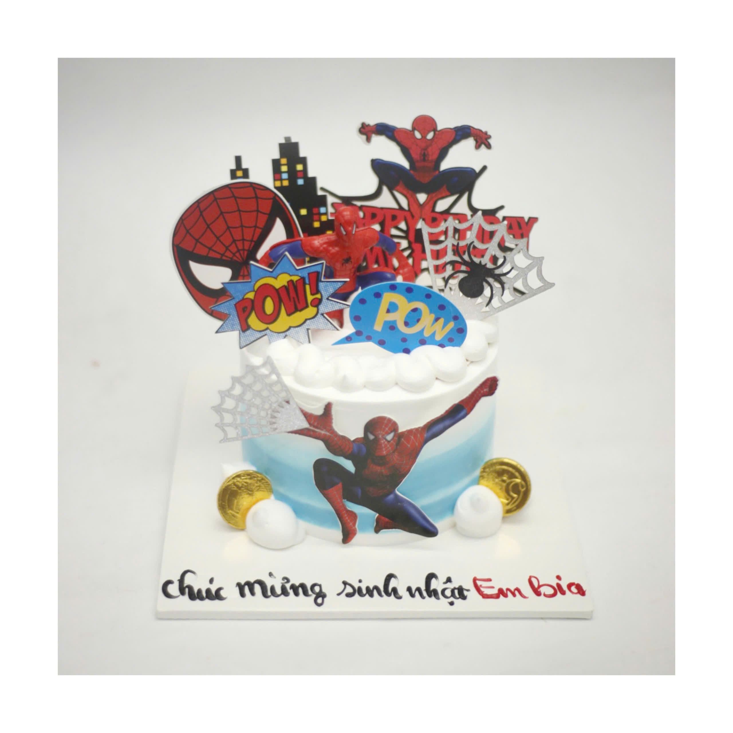 Bánh kem siêu nhân người nhện cho bé