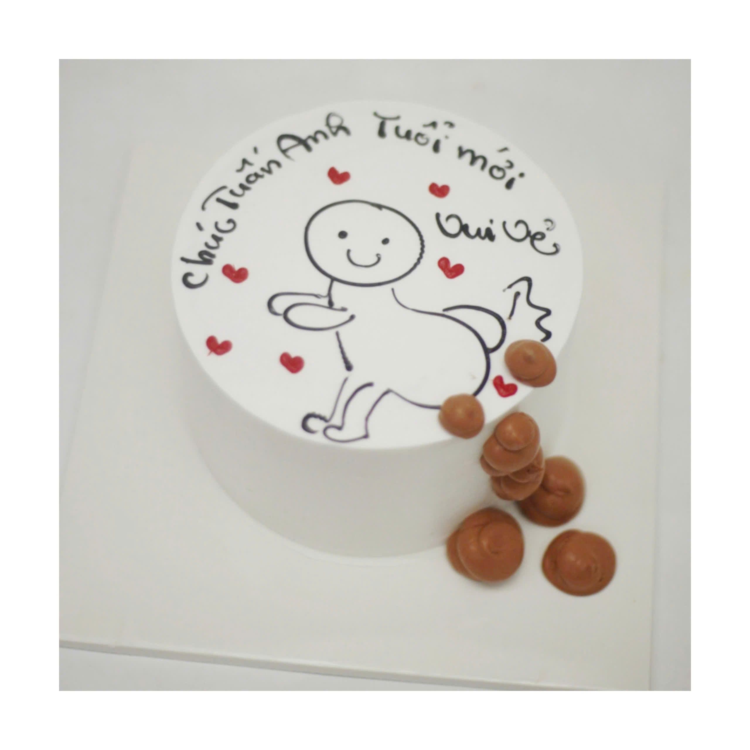 Bánh vẽ hài hước cho tuổi mới