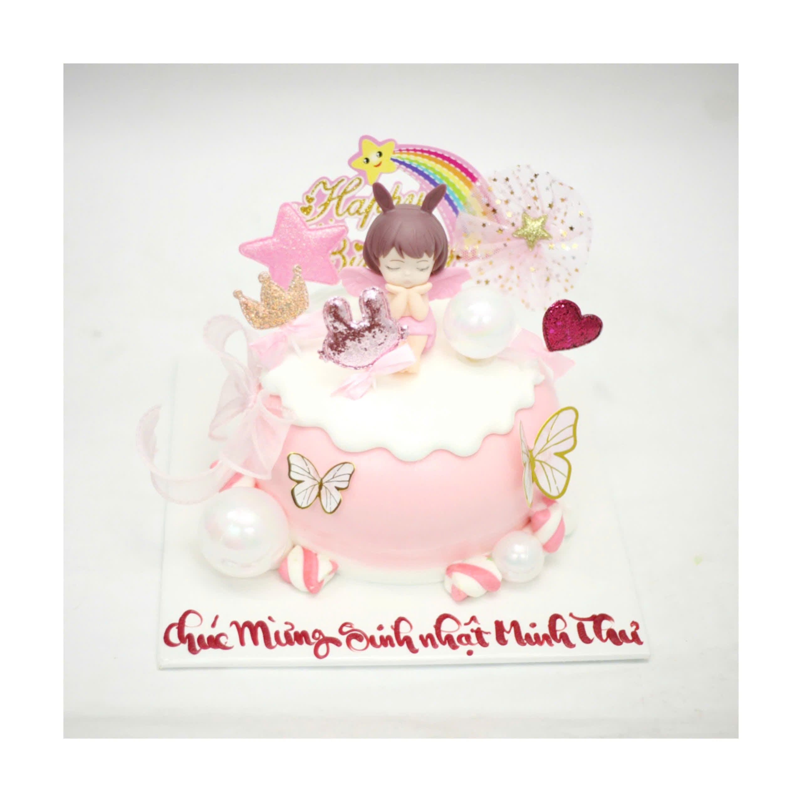 Bánh kem trang trí công chúa thiên thần nhỏ