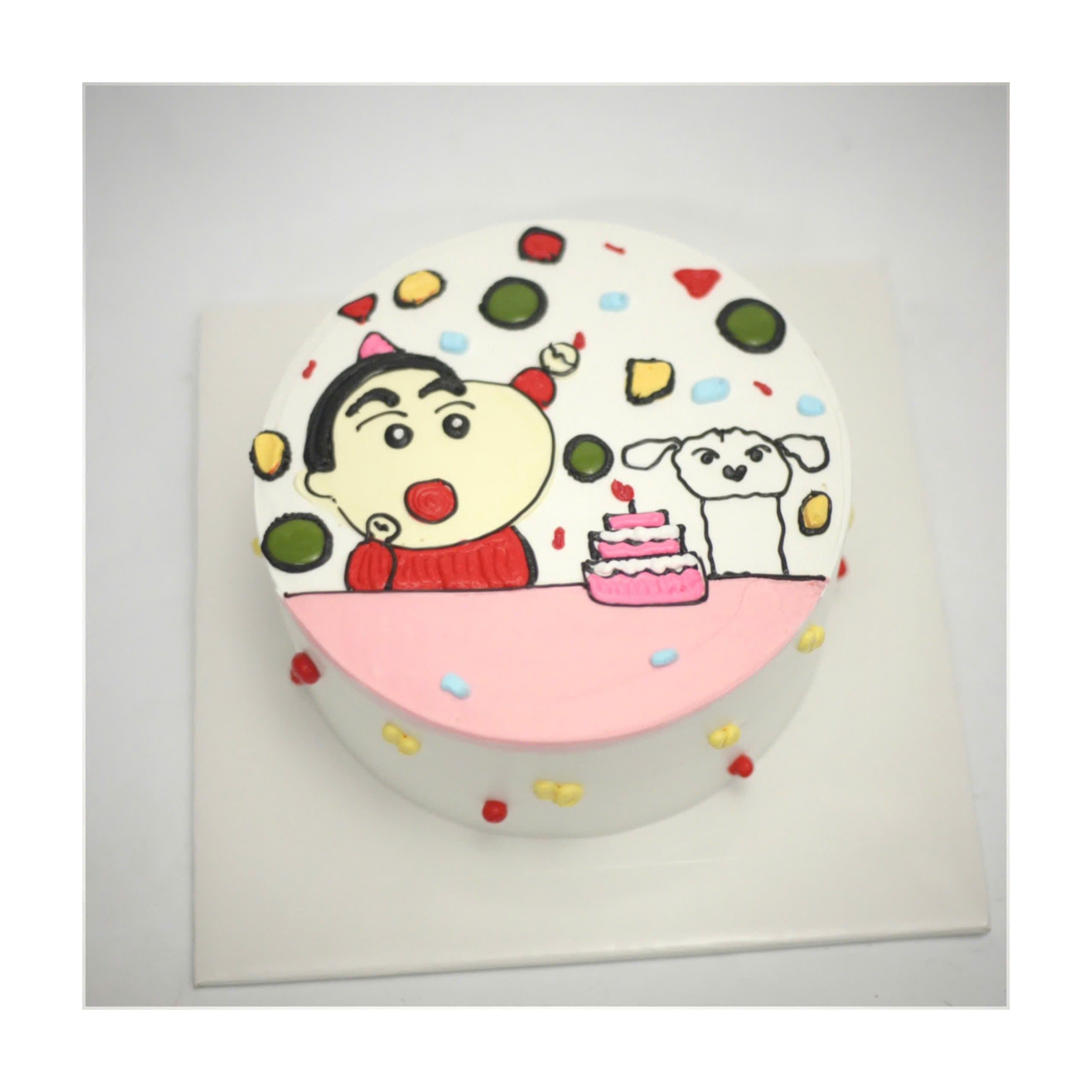 Bánh kem hình Shin cậu bé bút chì