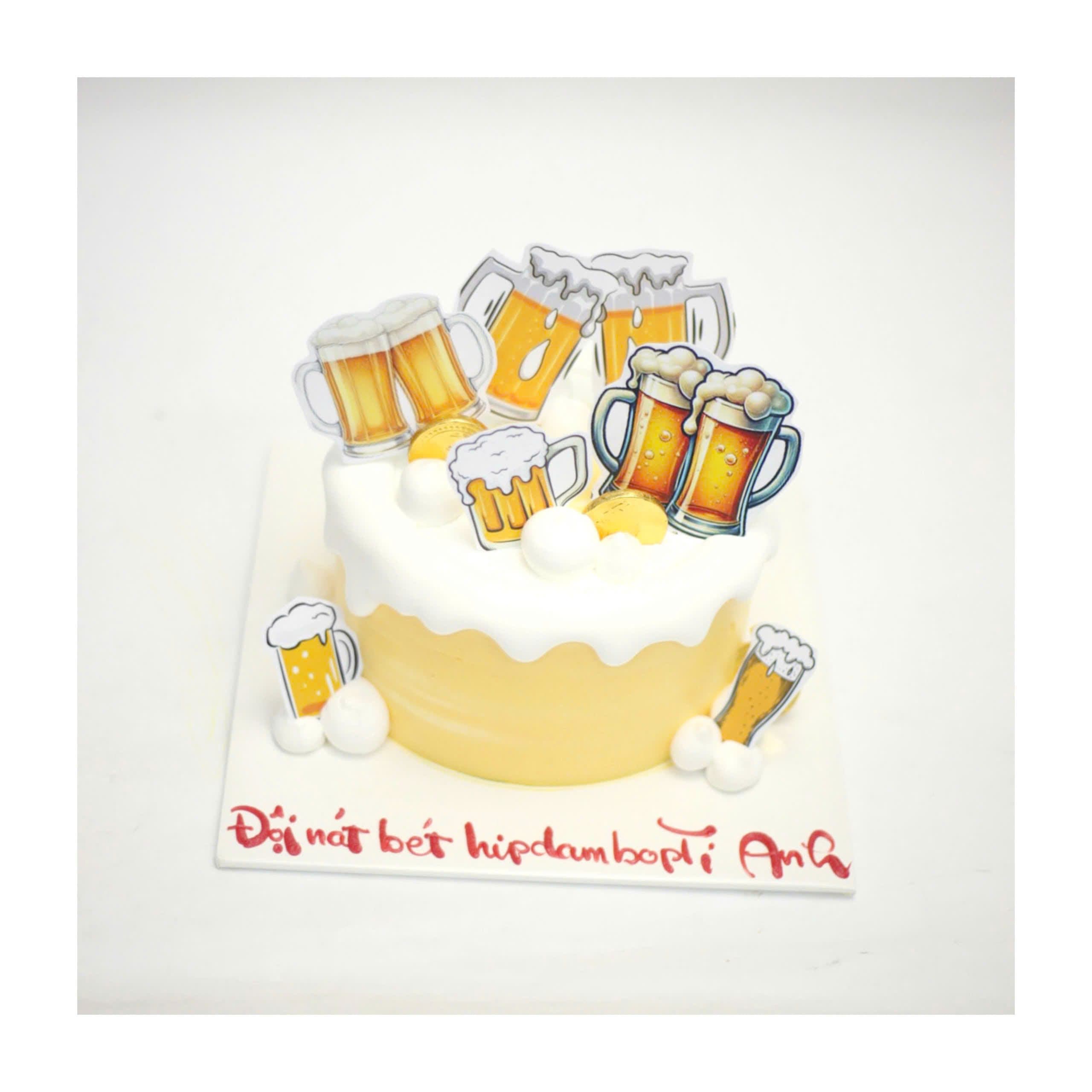 Bánh kem tạo hình ly bia vui nhộn