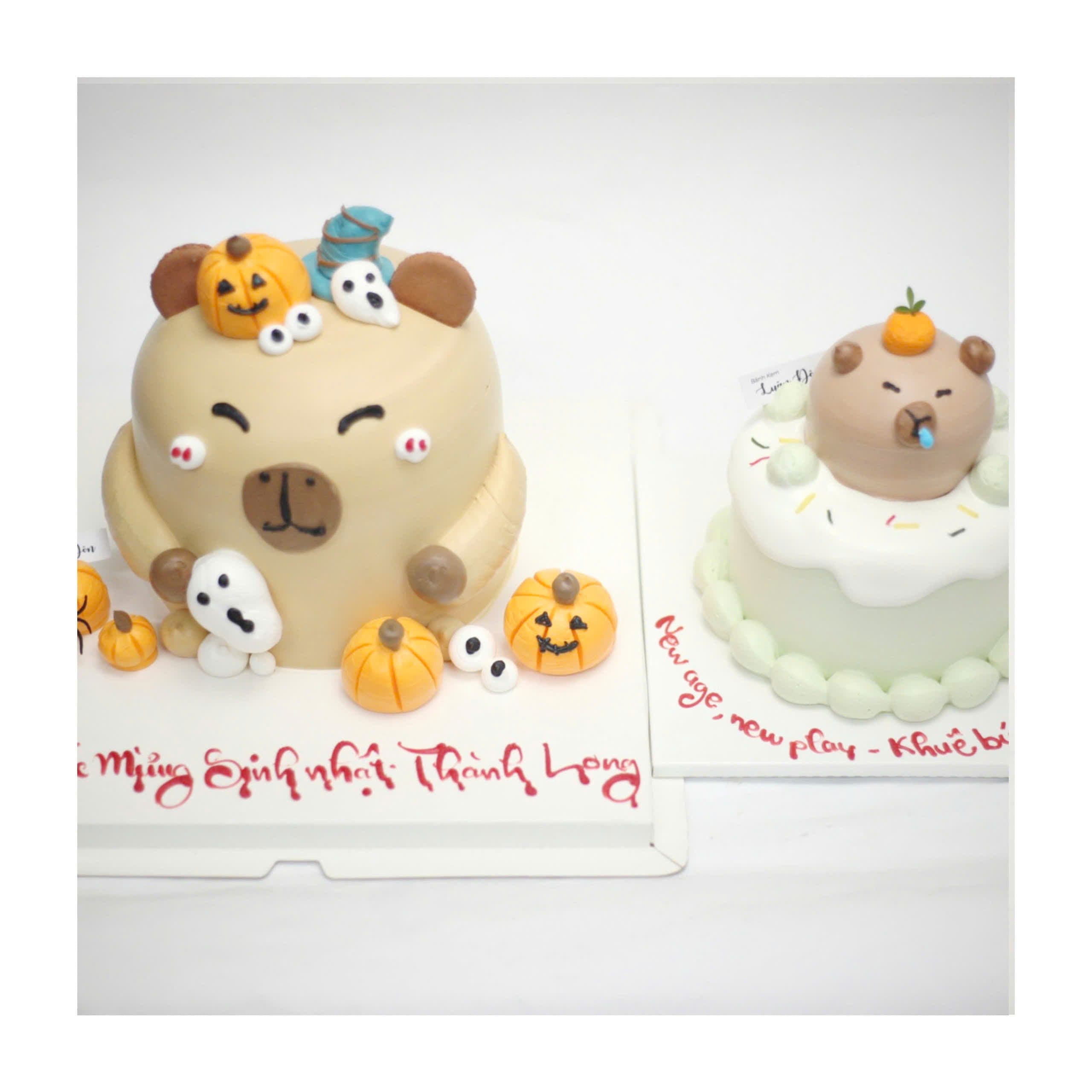 Set hai bánh Capybara và Capybara nhỏ