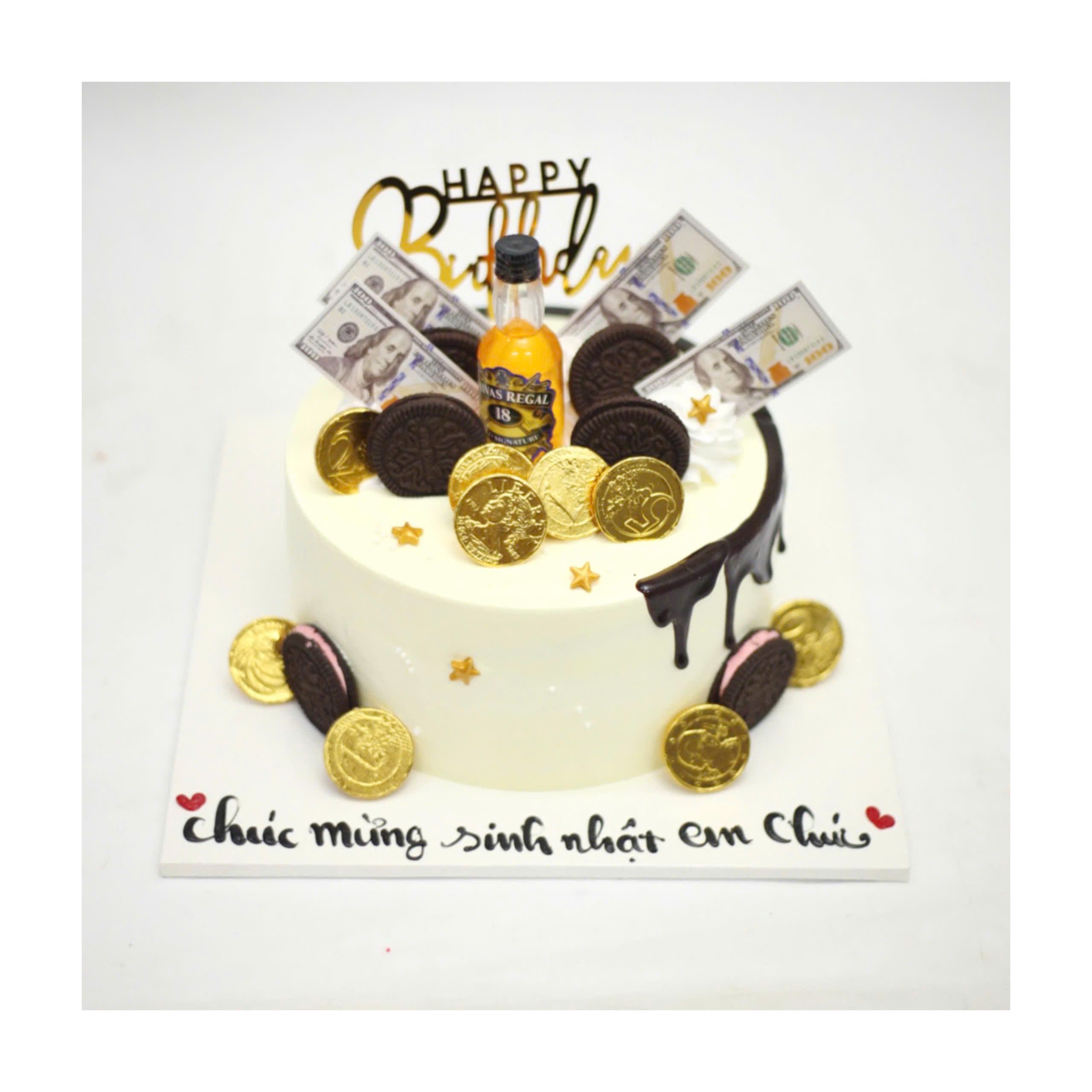 Bánh kem socola rượu Chivas dollar và oreo sang trọng