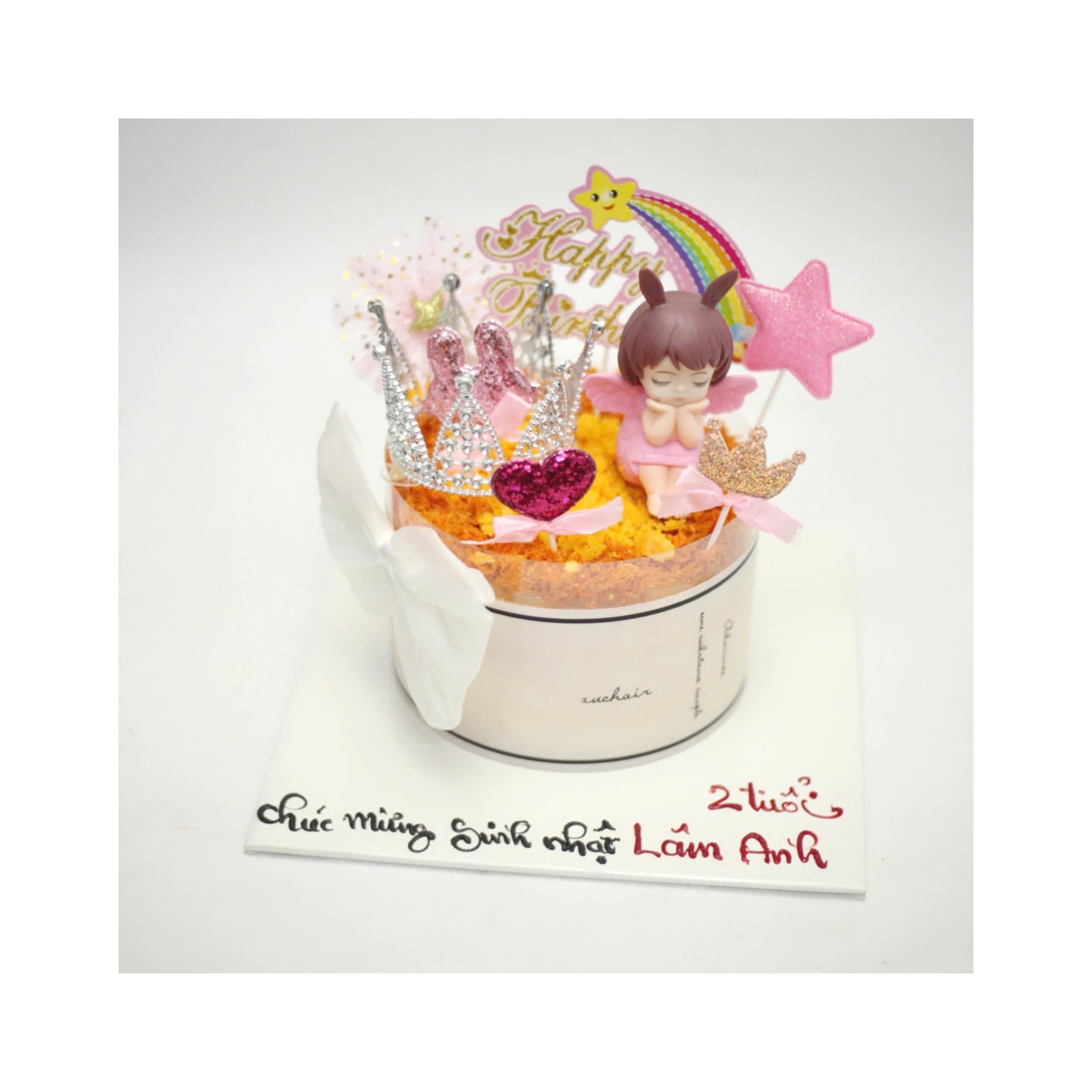 Bánh bông lan trứng muối chà bông mini