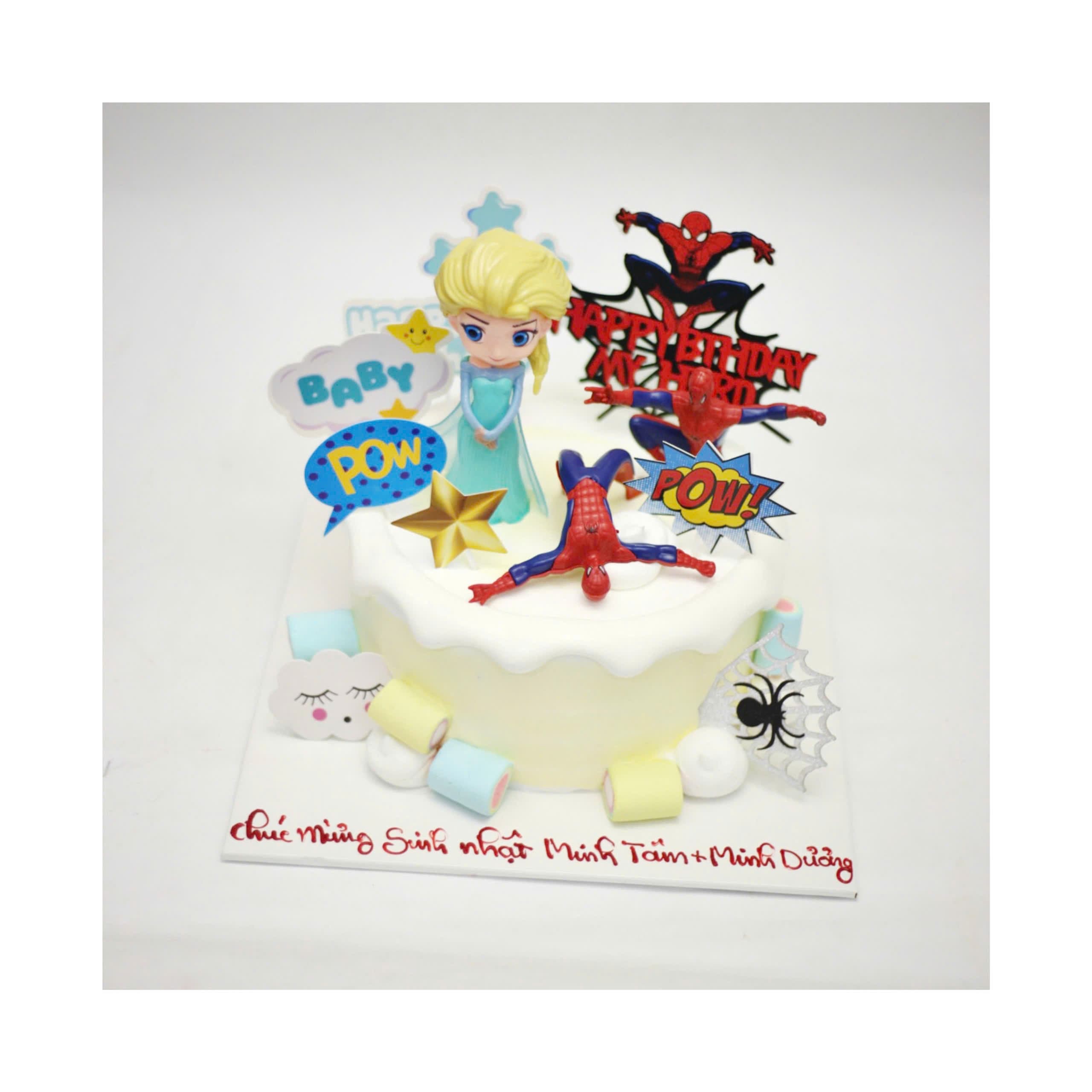 Bánh kem Elsa và siêu anh hùng cho bé