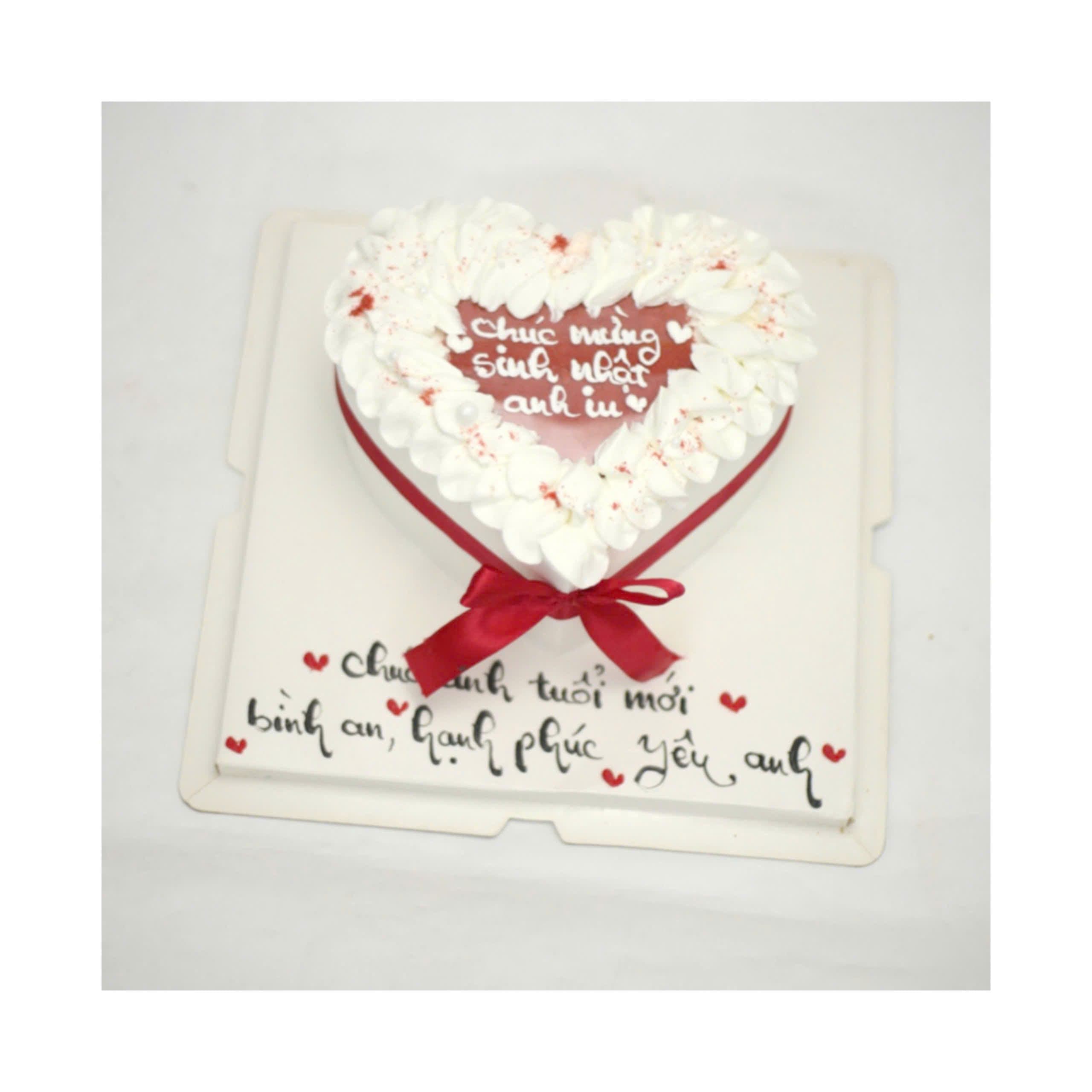 Bánh kem trái tim dành tặng người yêu