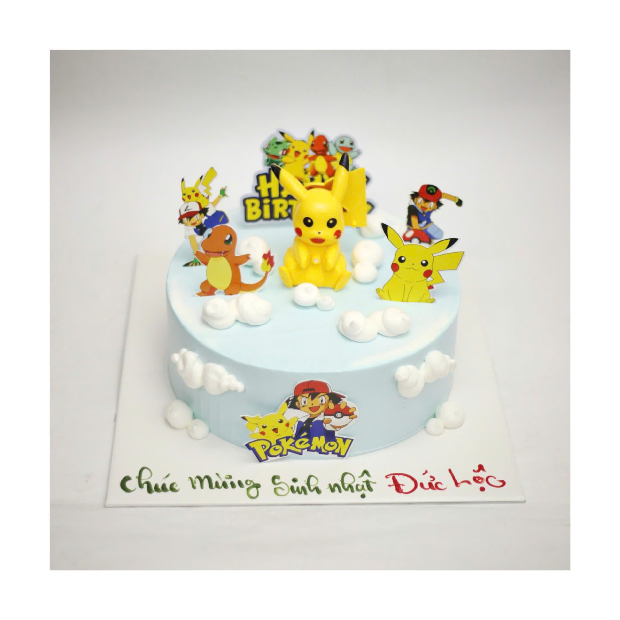 Bánh Pokemon xanh trời