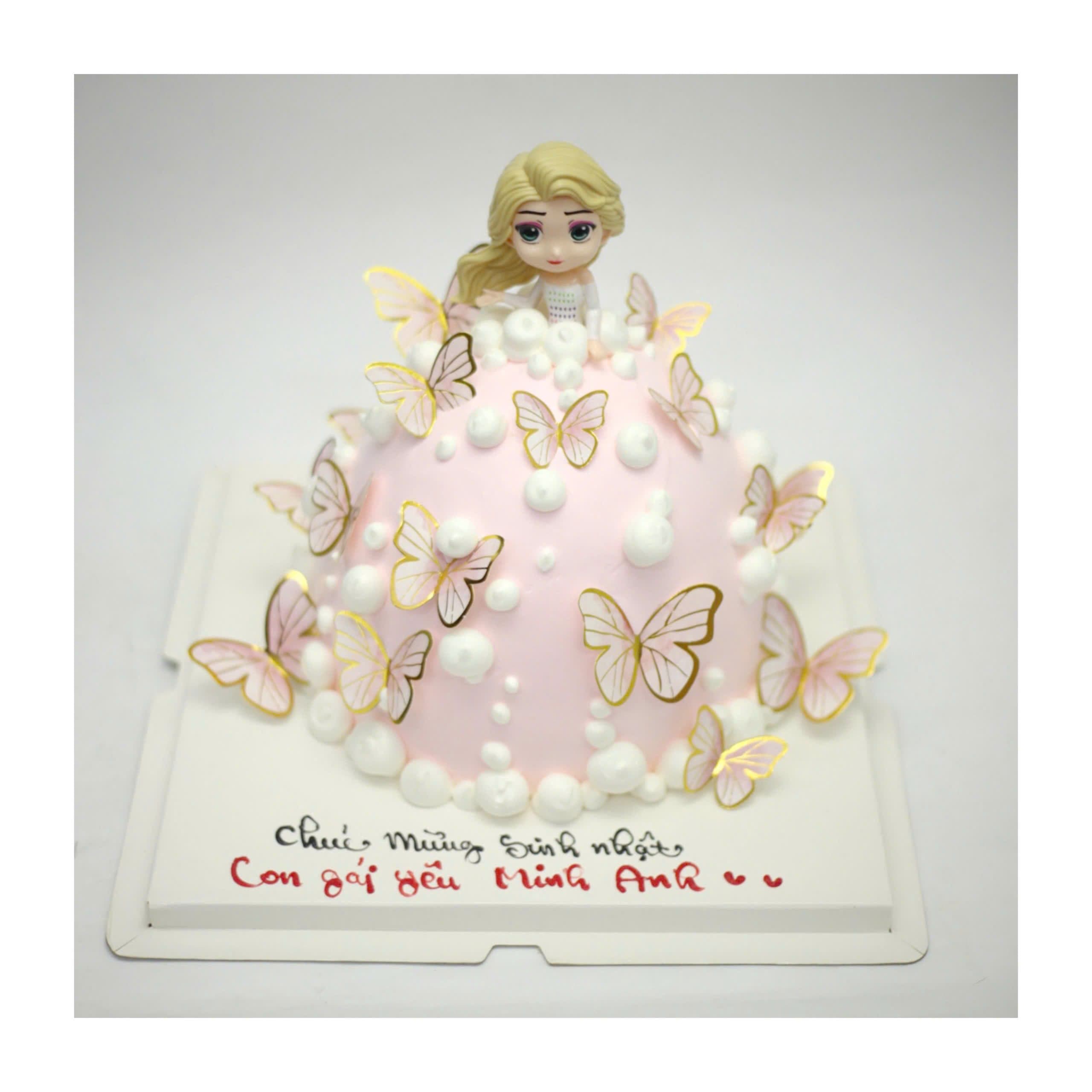 Bánh công chúa bướm hồng